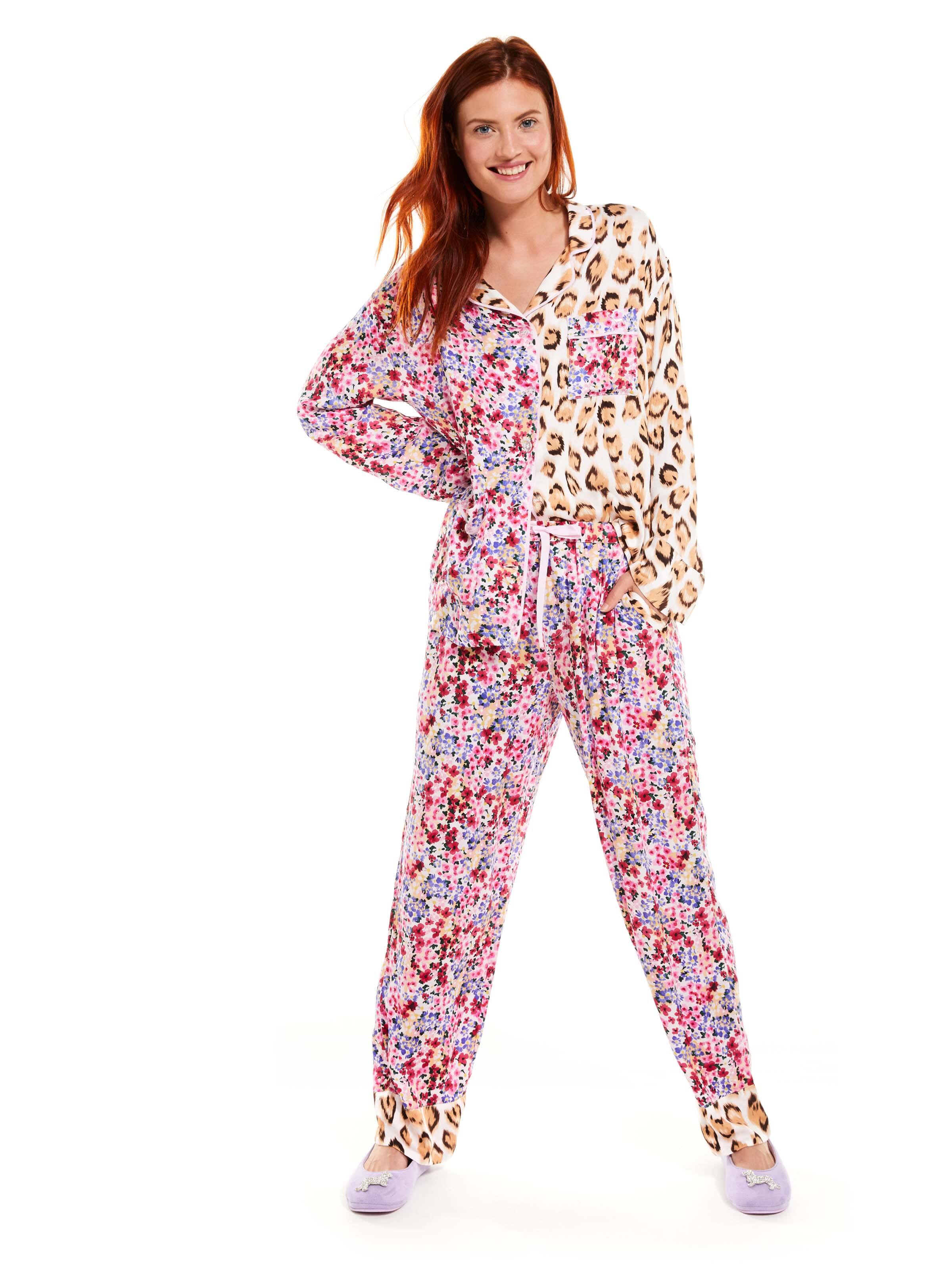 Floral Leopard Long Sleeve Pj Set