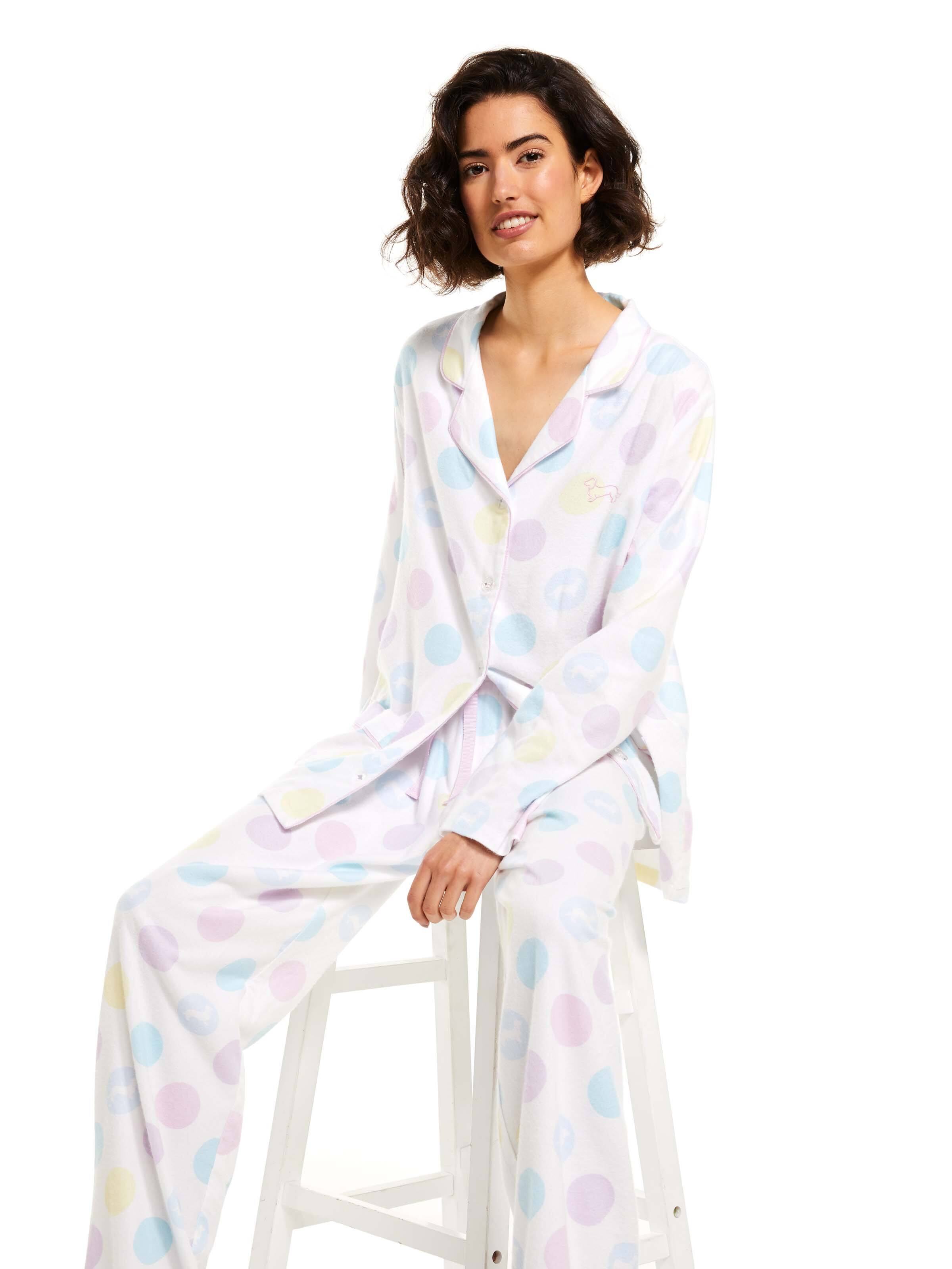 Rainbow Spot Bamboo Flannelette Pj Set