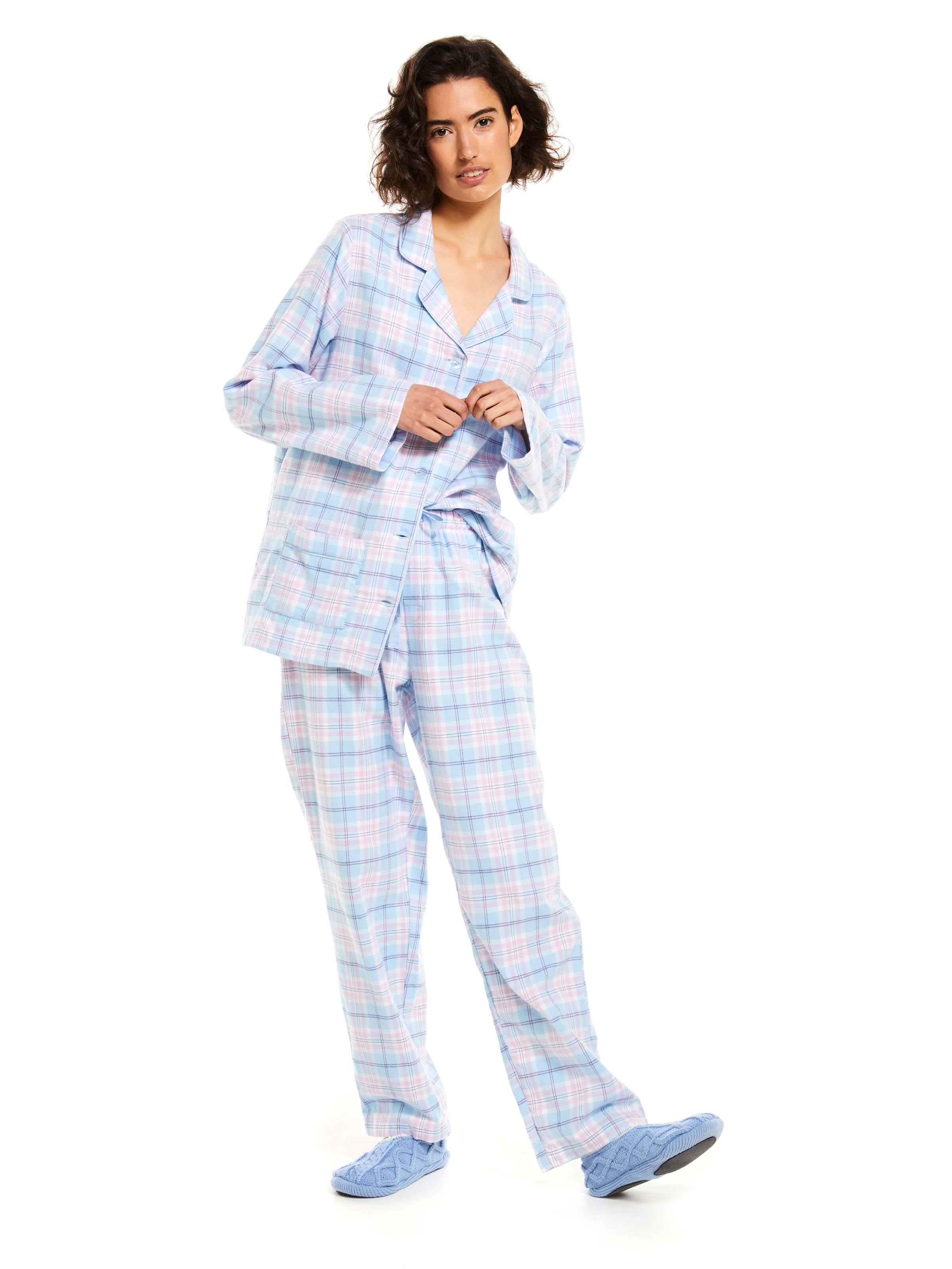 Pretty Tartan Flannelette Pj Set