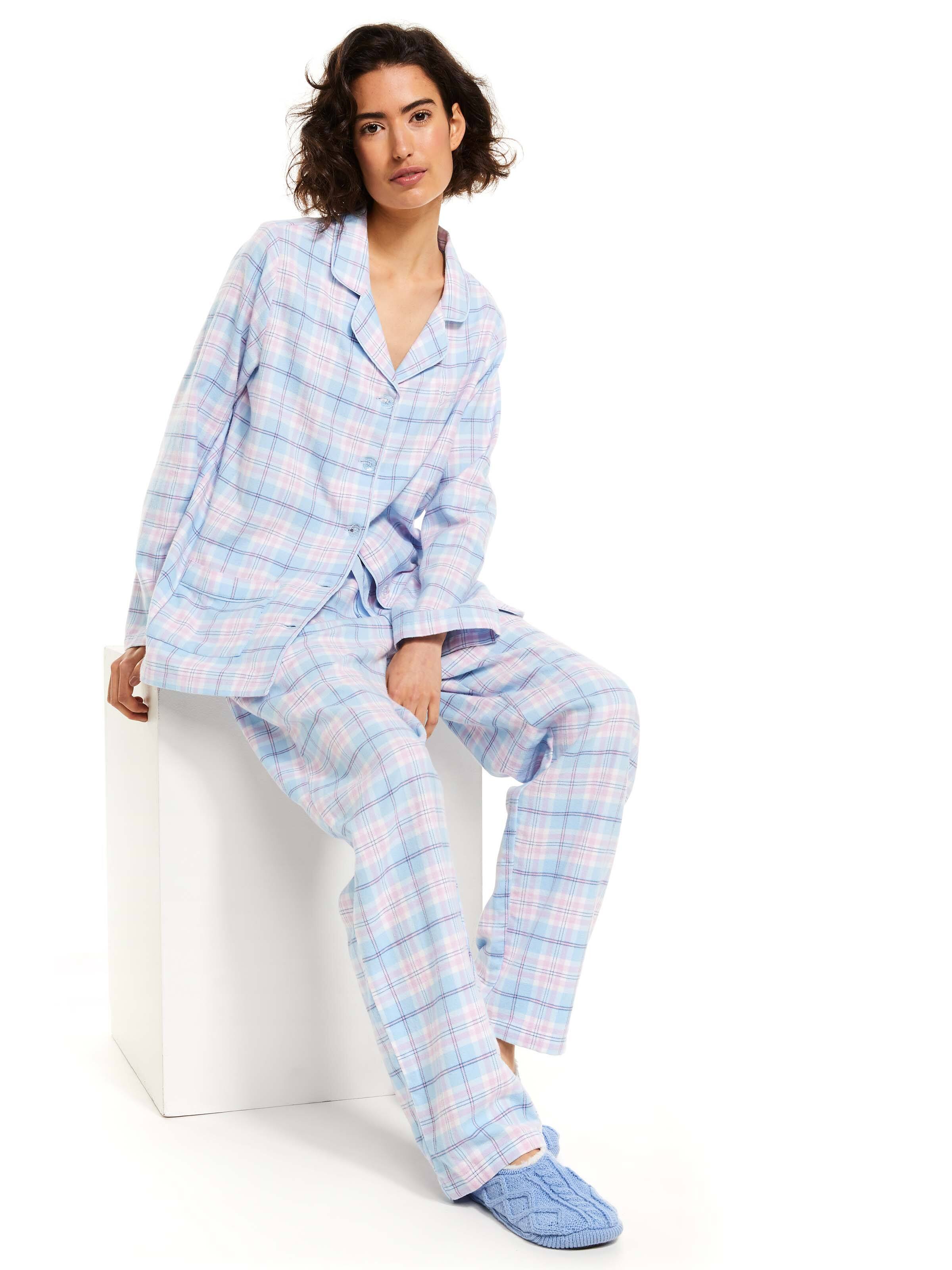 Pretty Tartan Flannelette Pj Set