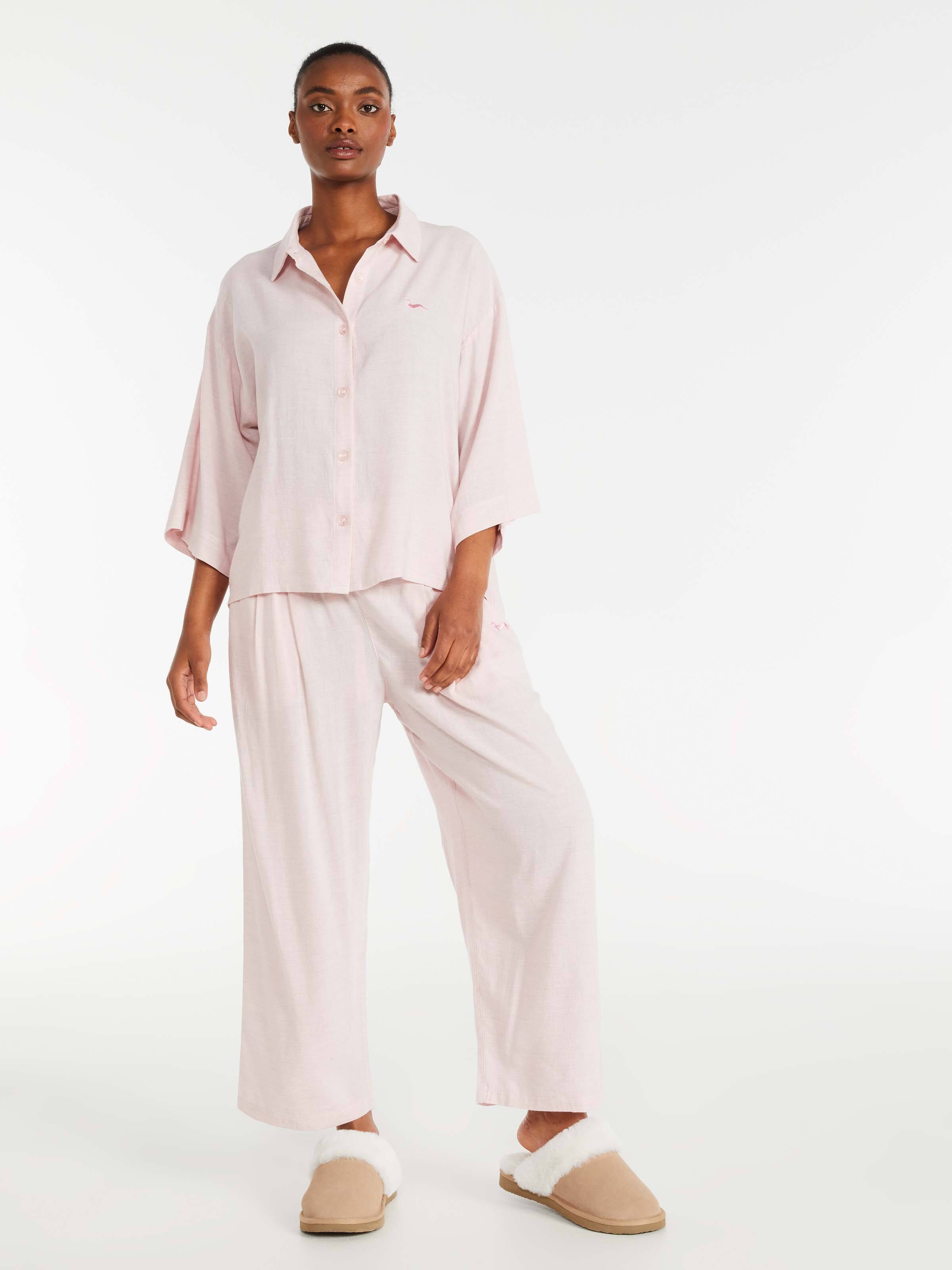 Natural 3/4 Sleeve Linen Shirt