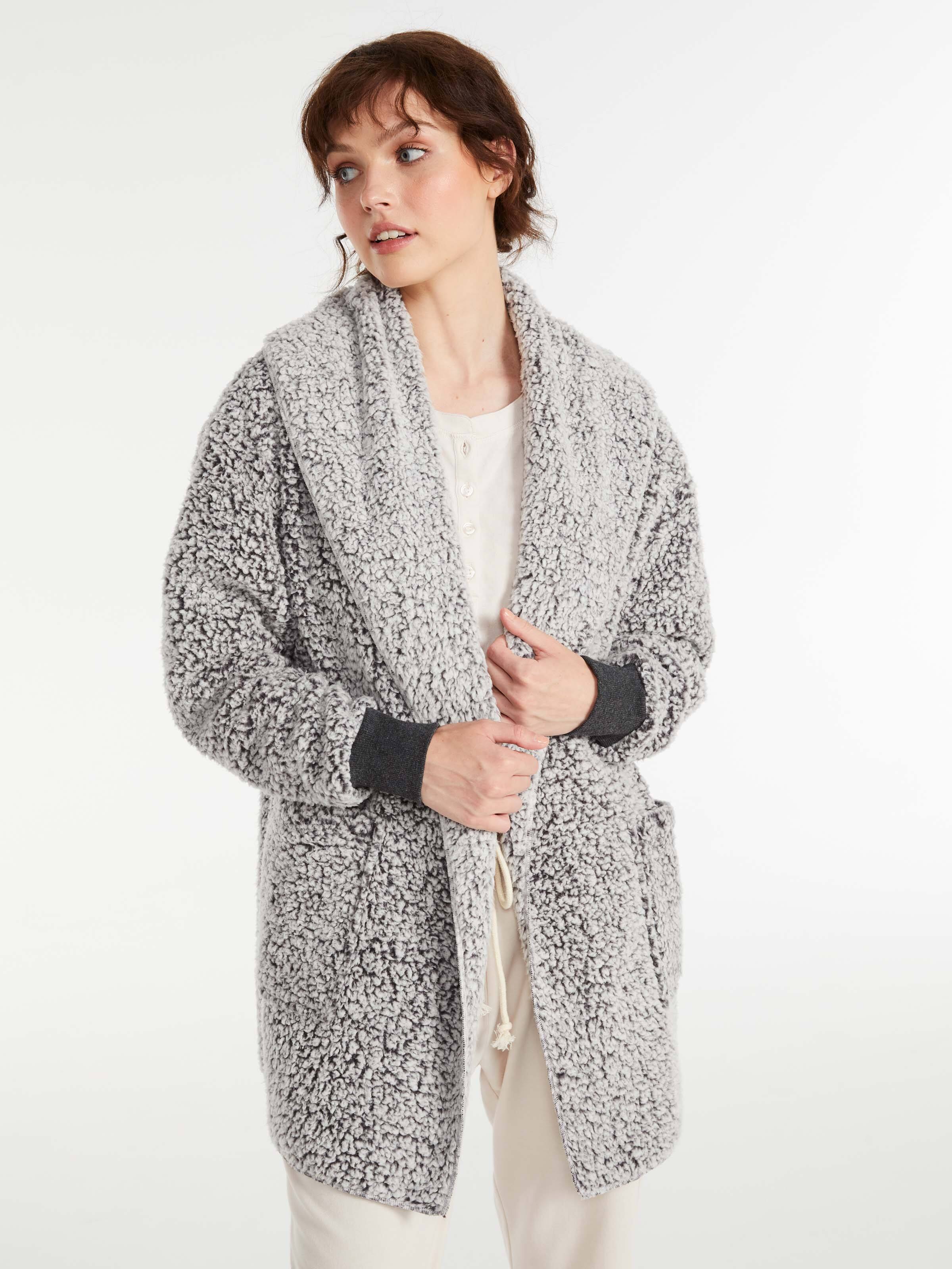 Charcoal Teddy Shrug