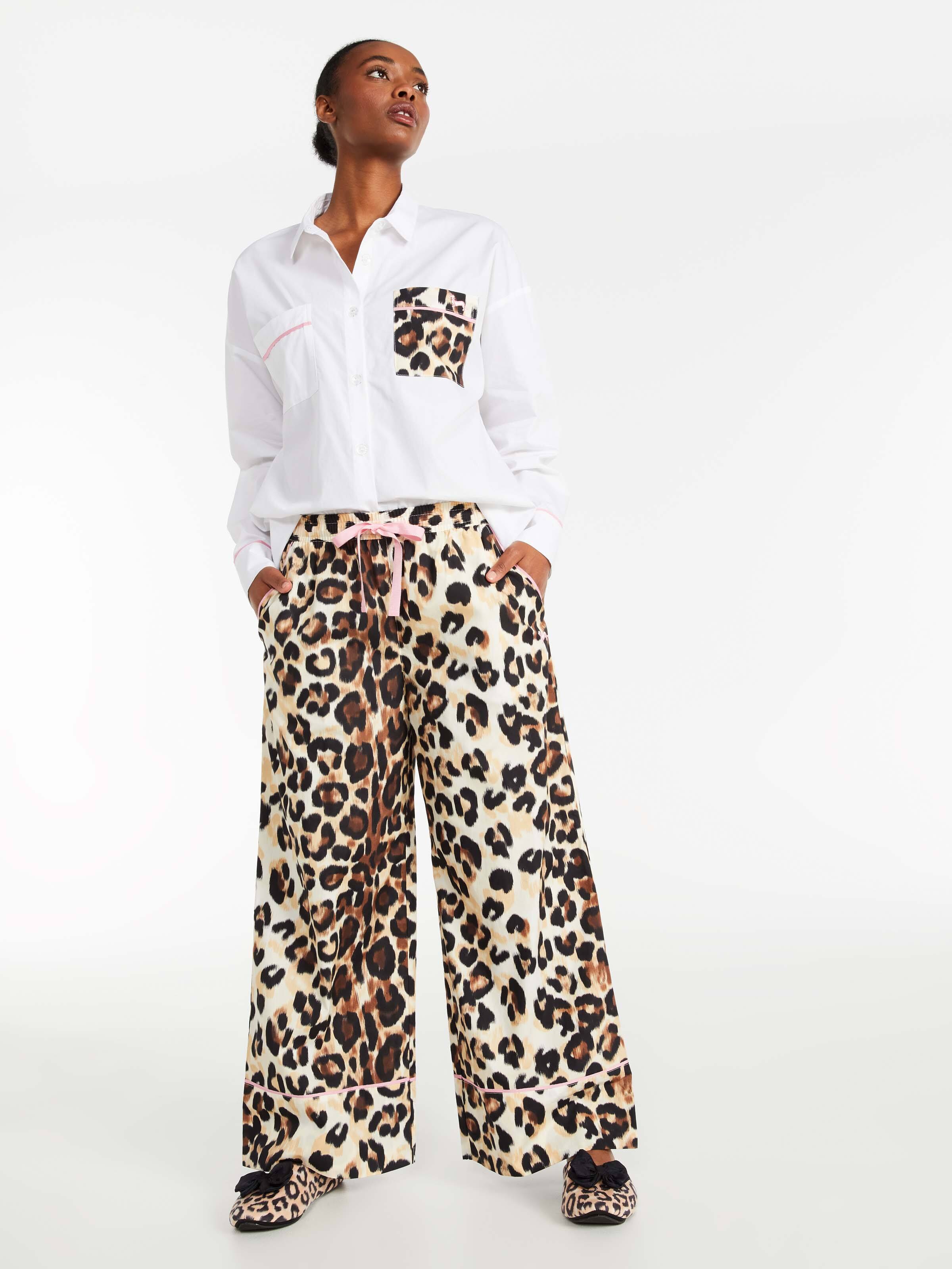 Leopard Wide Leg Pj Pant