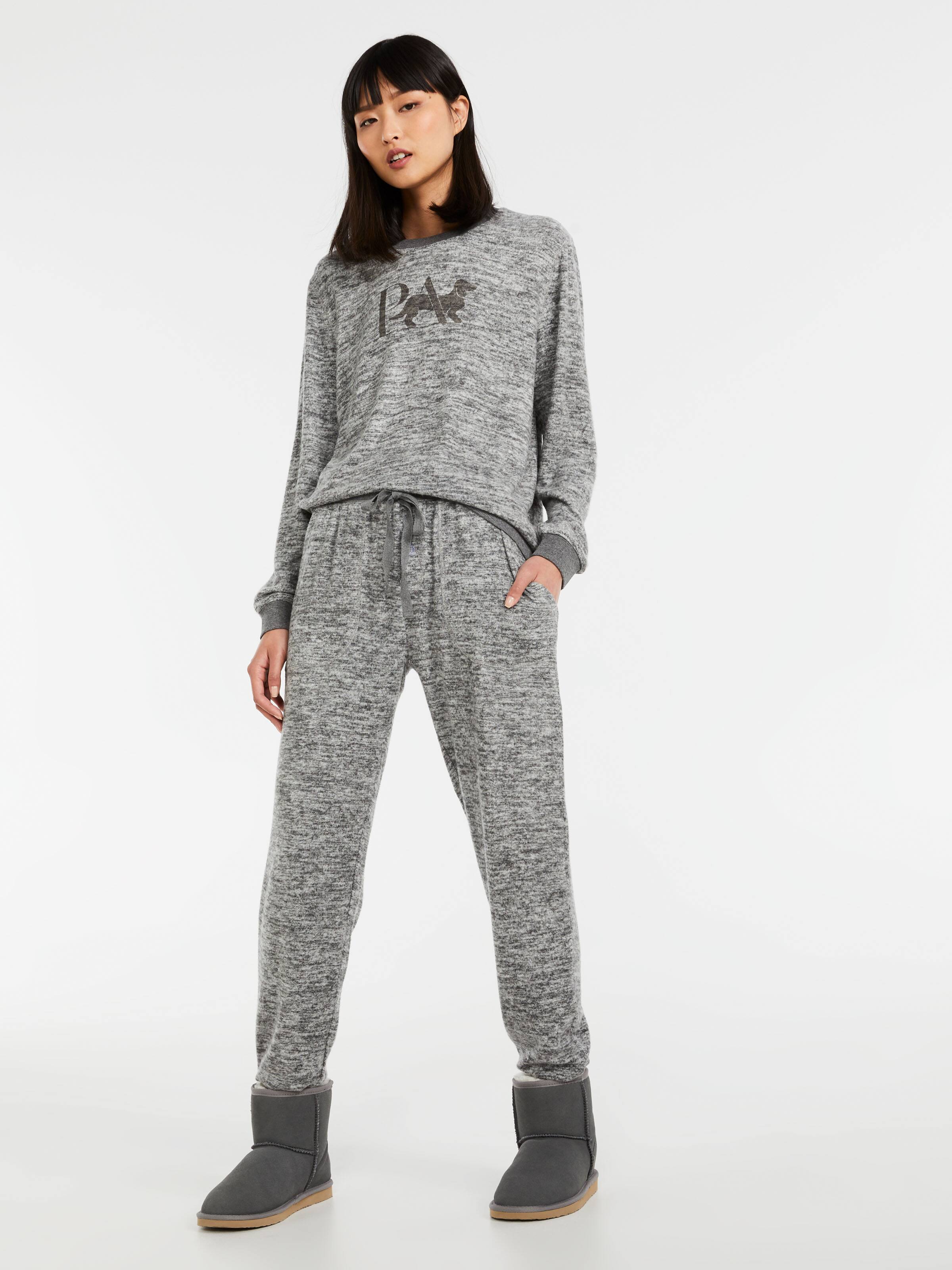 Charcoal Fuzzy Pant