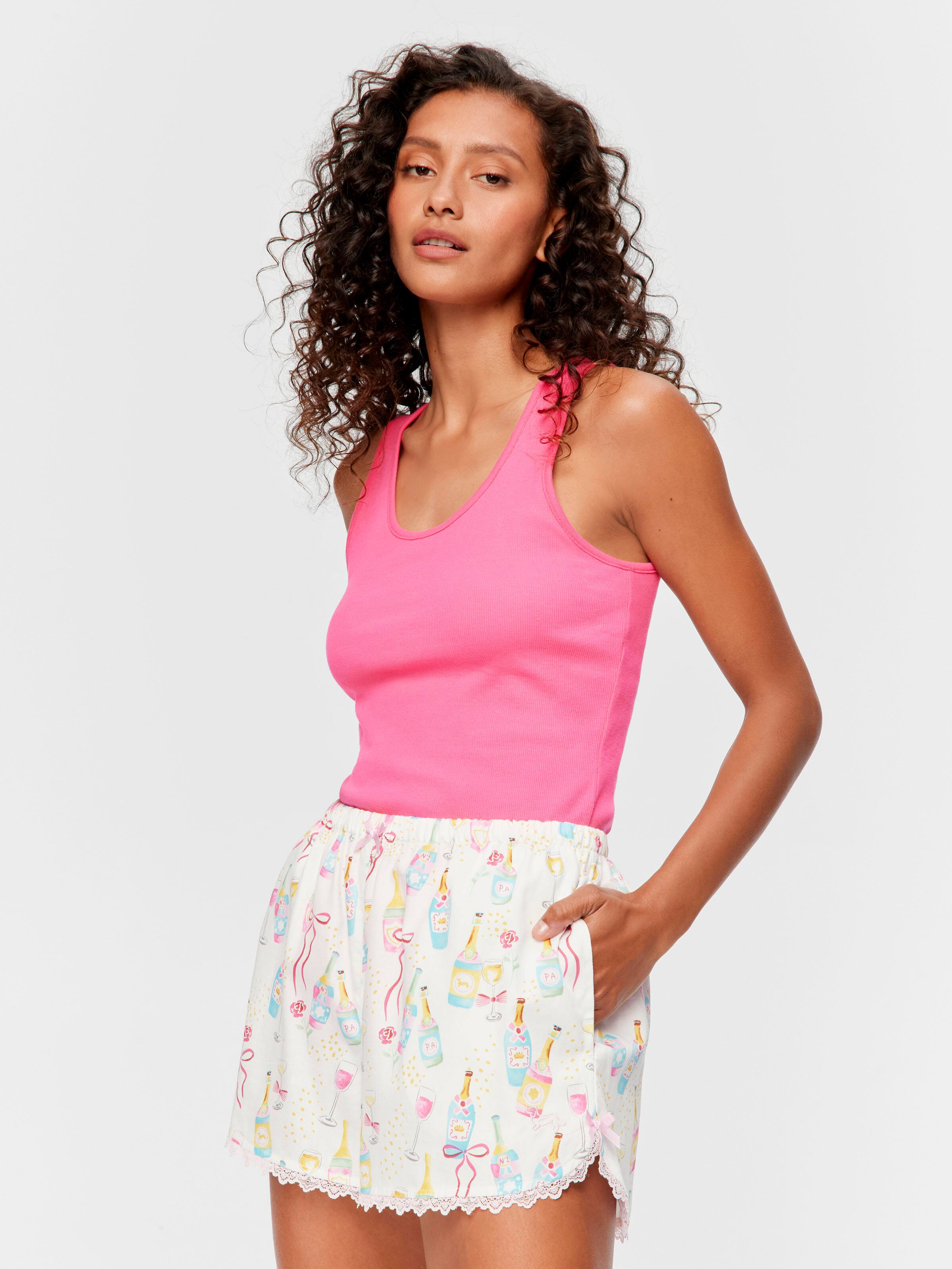 Champagne 100% Cotton Mini Frill Short