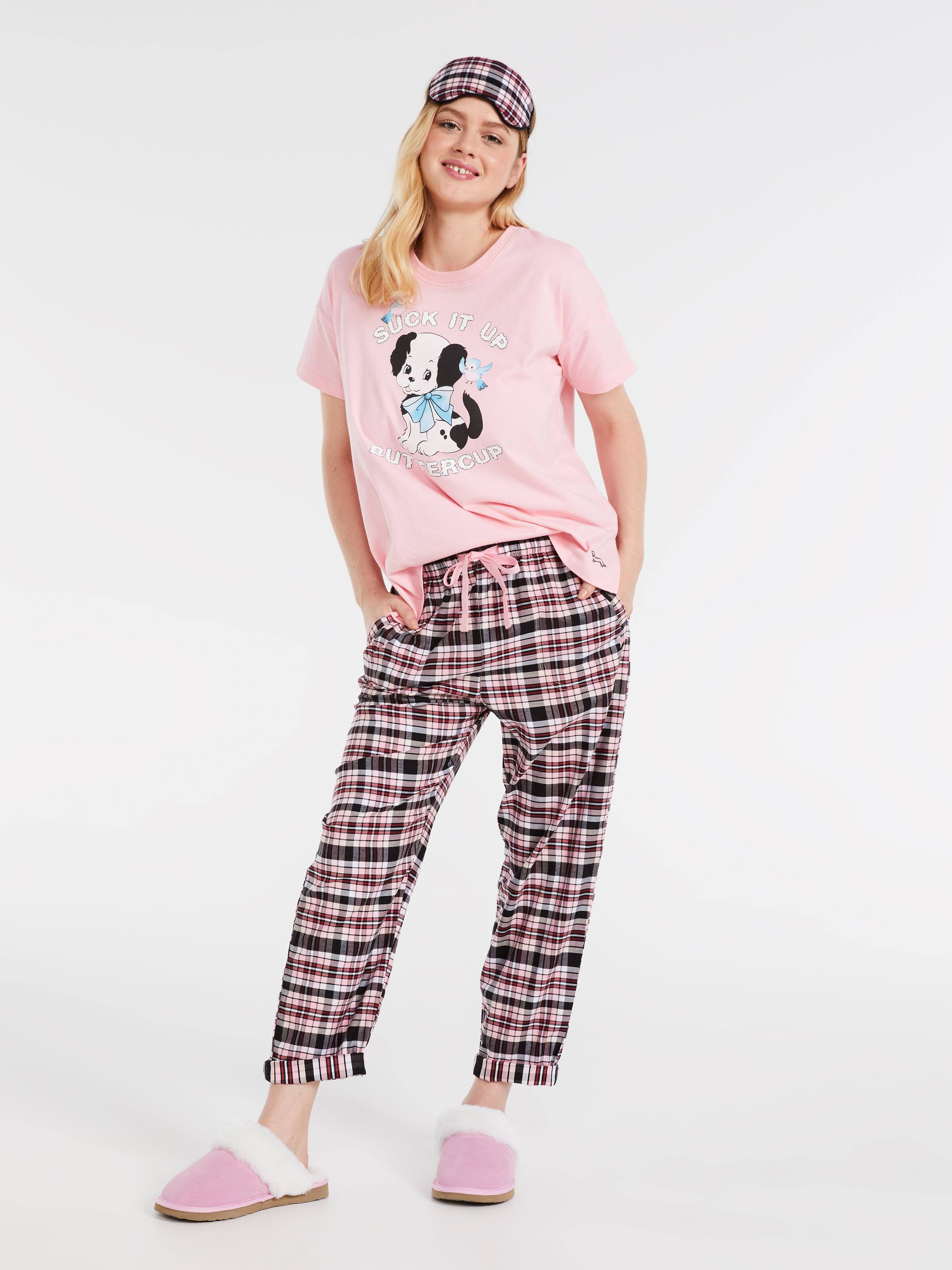 Beddy Byes Check Roll Up Pant