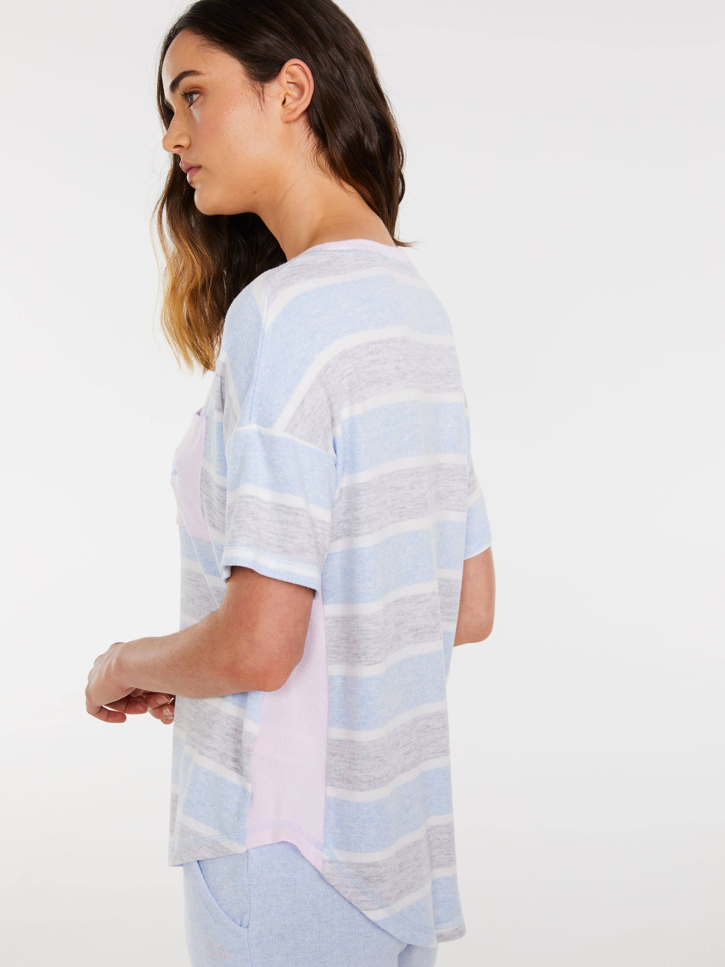 Stripe Fuzzy Tee