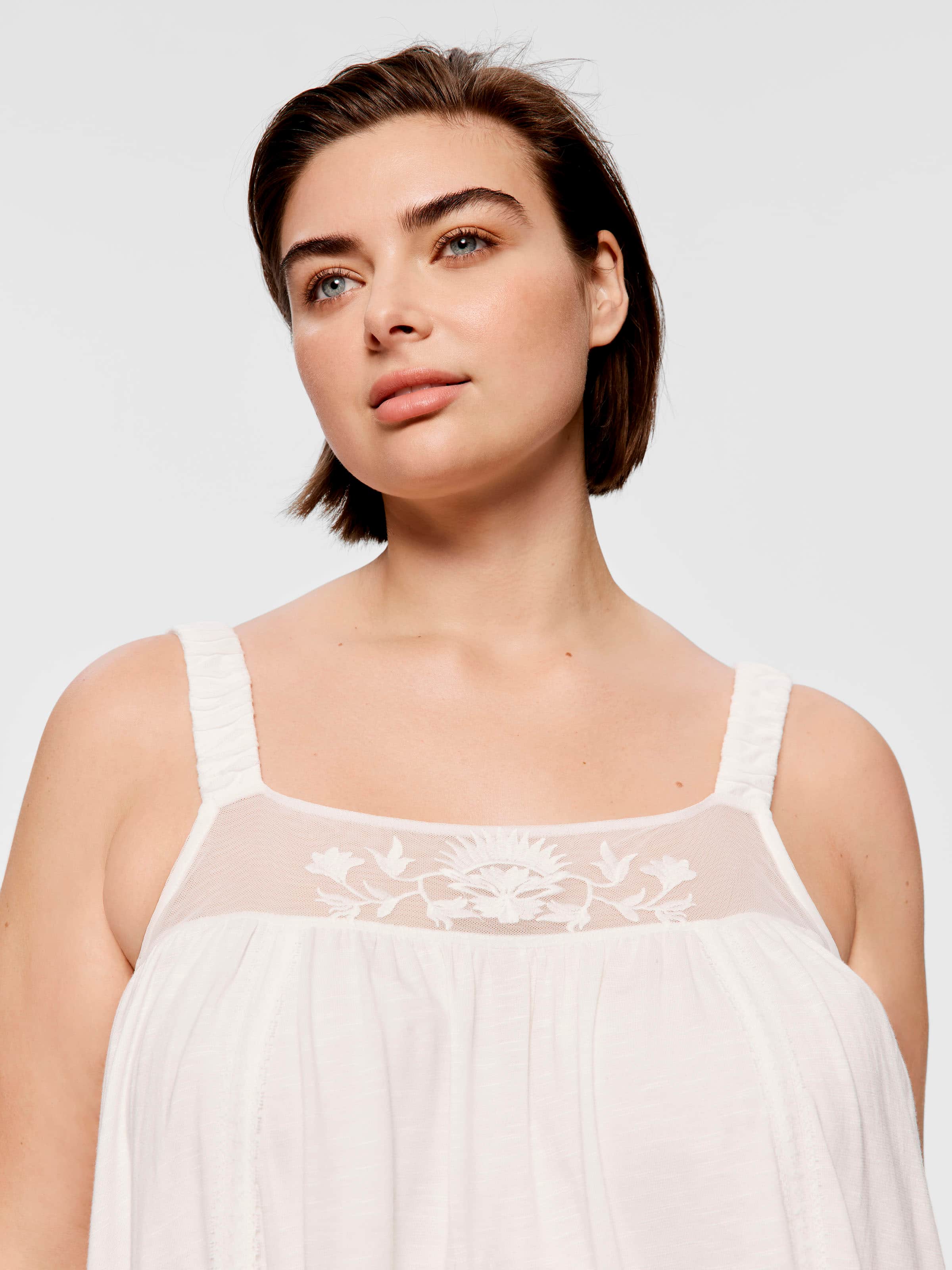 P.A. Plus Embroidered Strappy Nightie