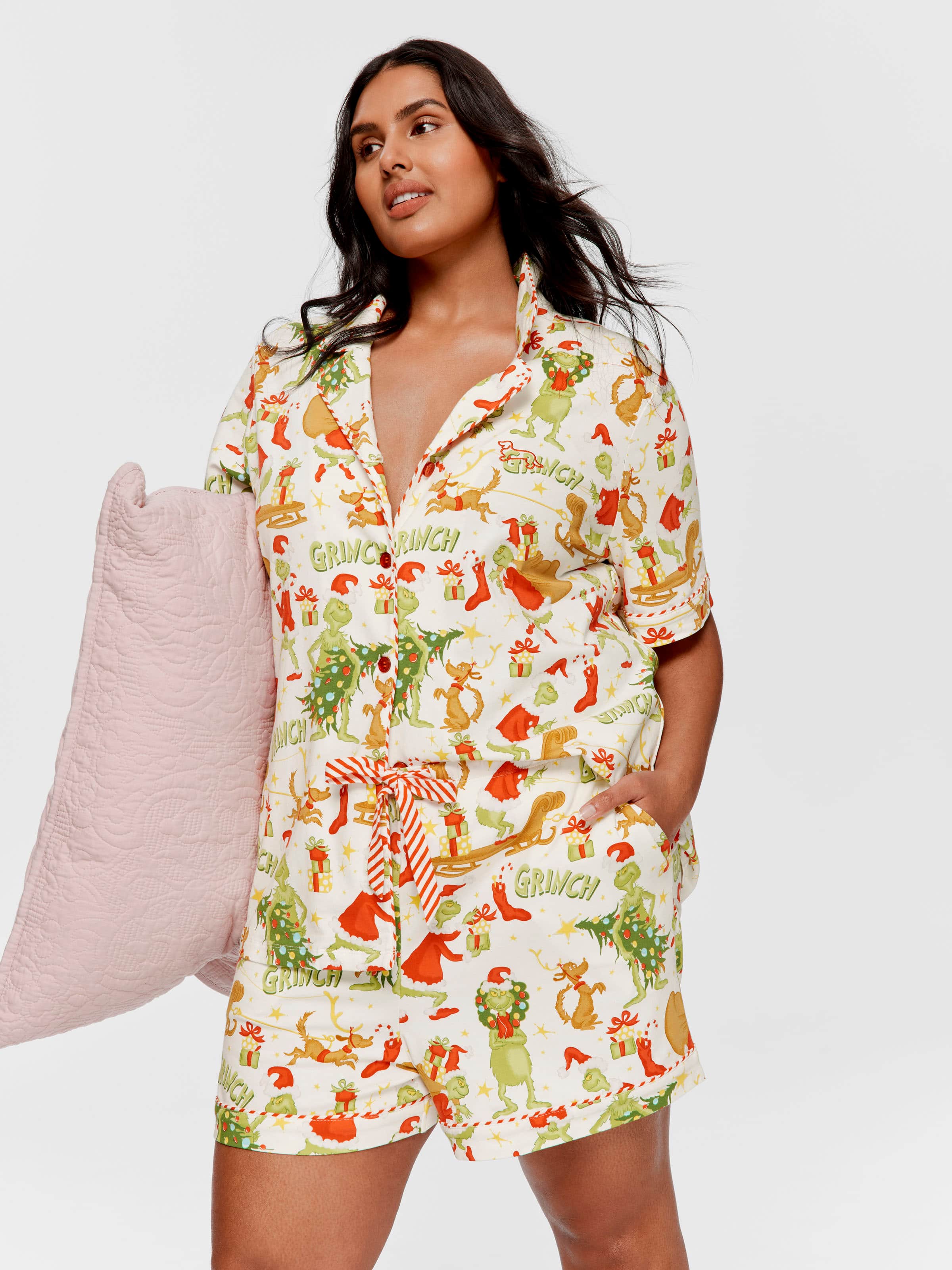 P.A. Plus The Grinch Shortie Pj Set