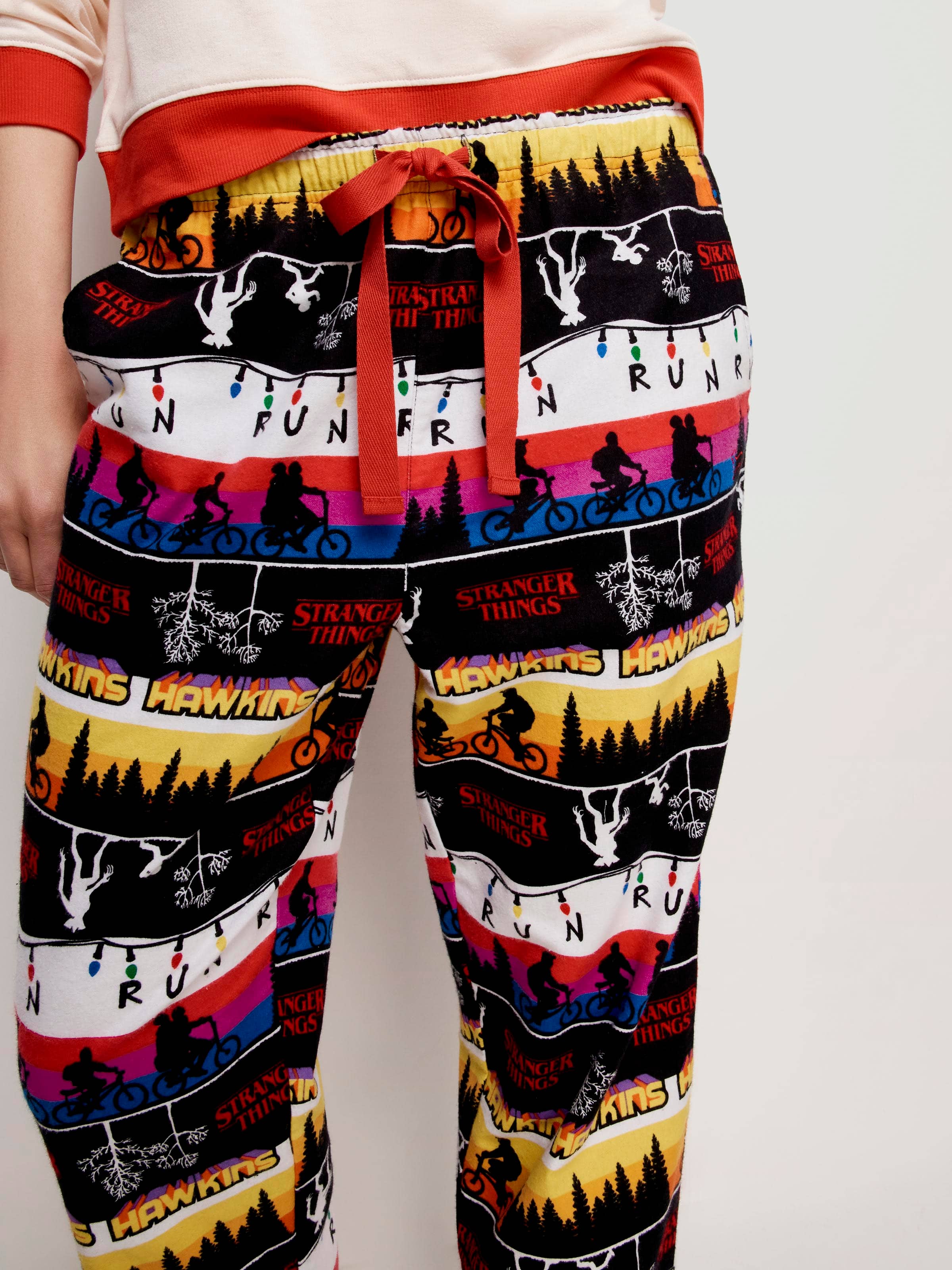 Stranger Things Roll Up Flannelette Pj 