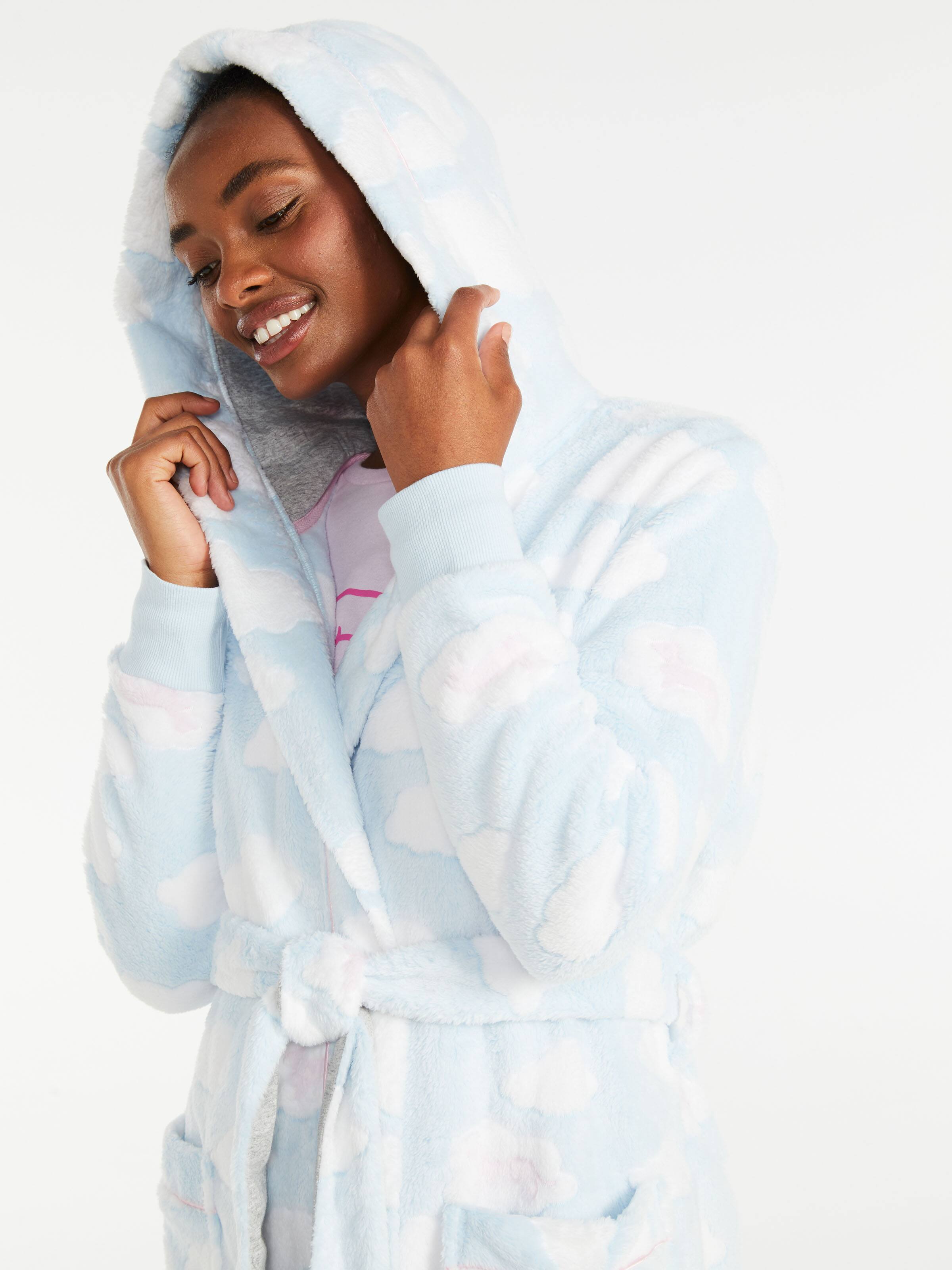 Blue Cloud Hooded Gown