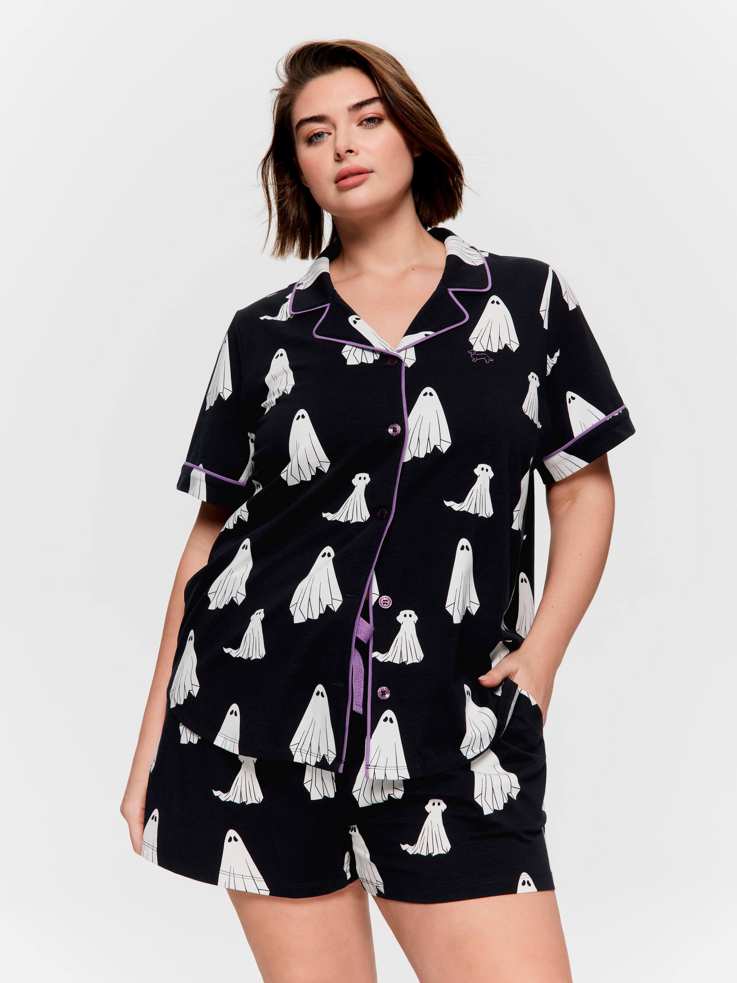 P.A. Plus Ghost Shortie Pj Set