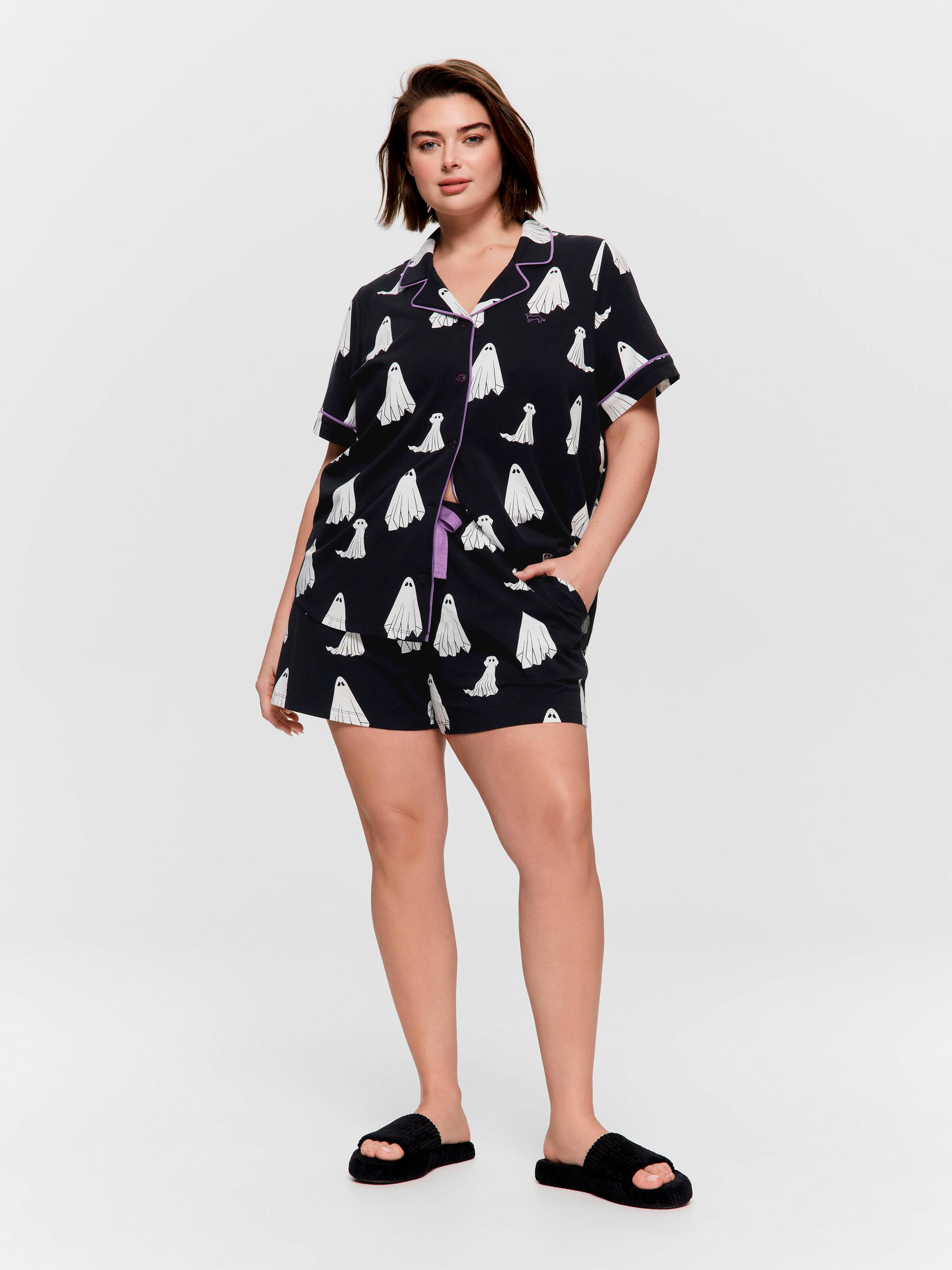 P.A. Plus Ghost Shortie Pj Set