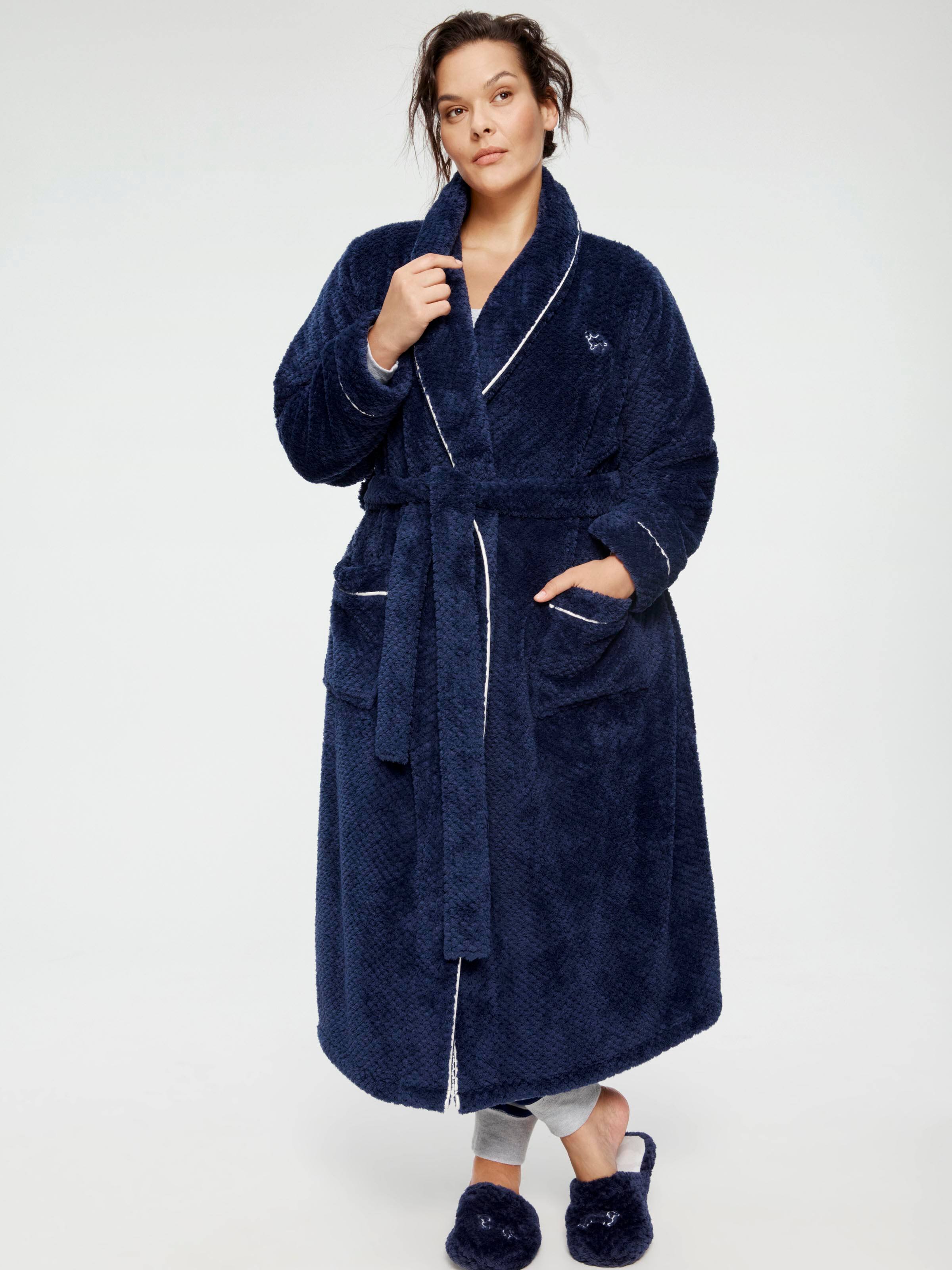 womens fleece dressing gown sale