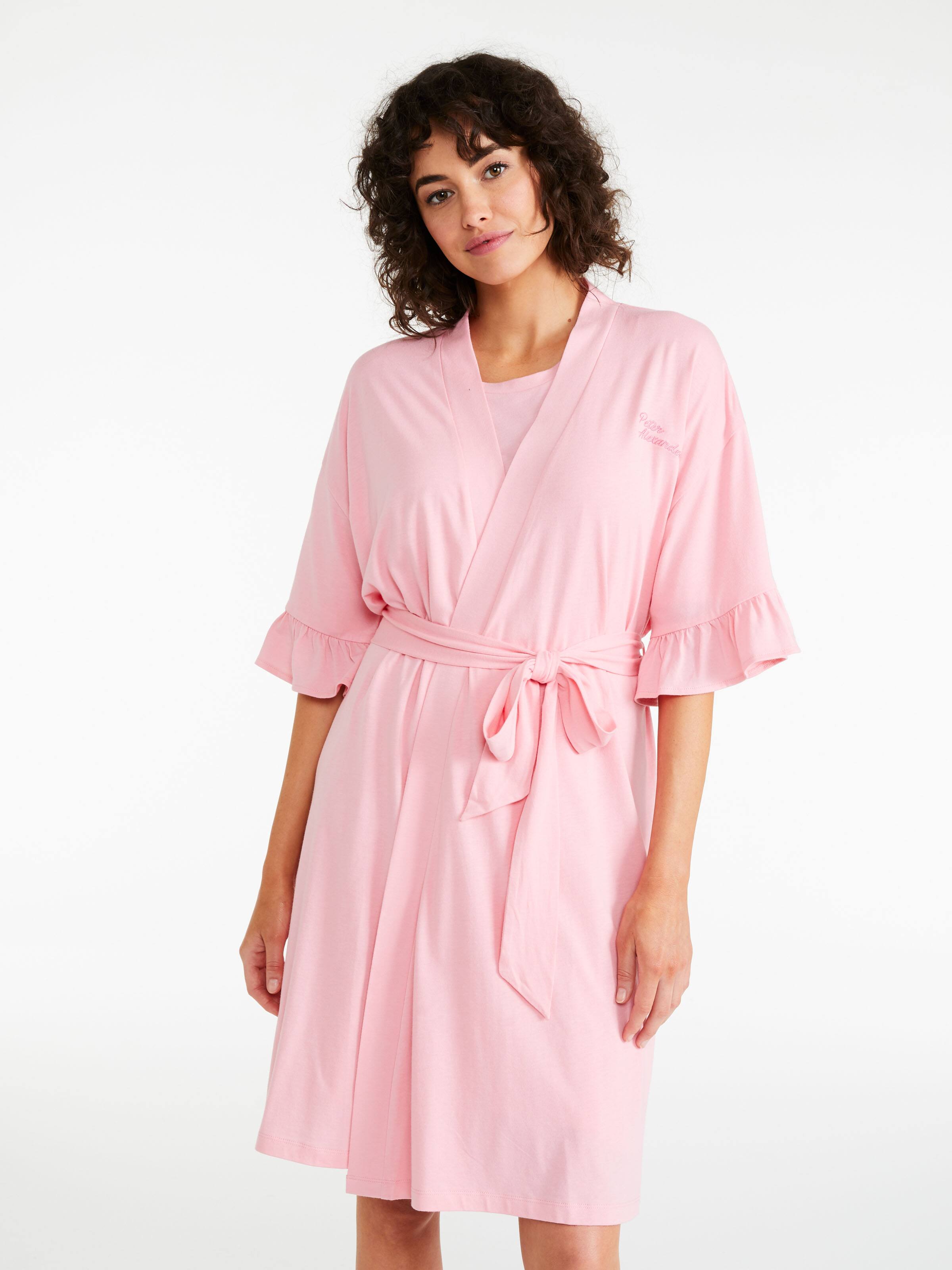 Pink Frill Sleeve Gown