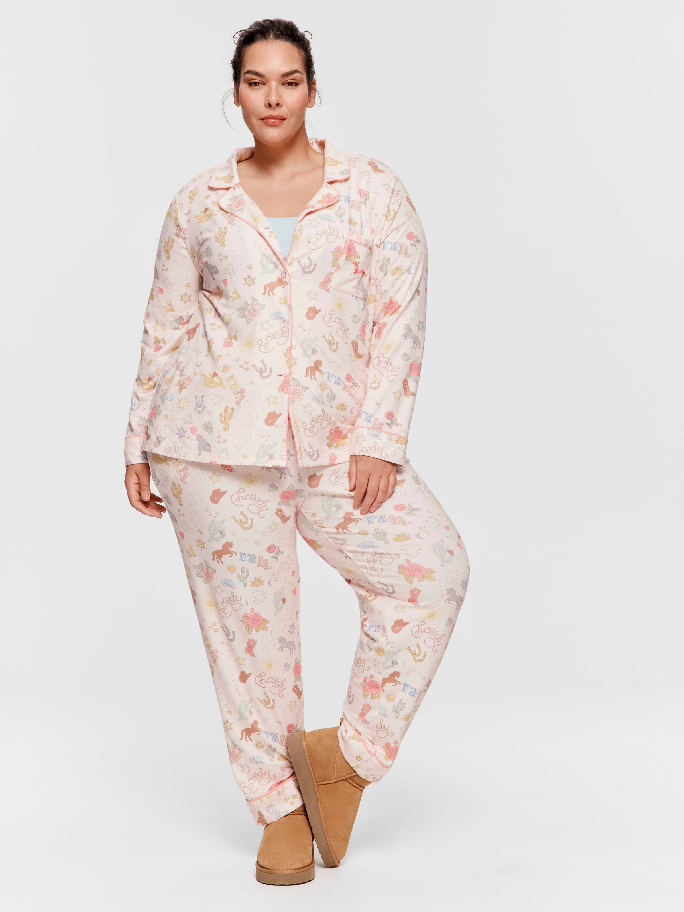P.A. Plus Howdy Plush Classic Pj Set