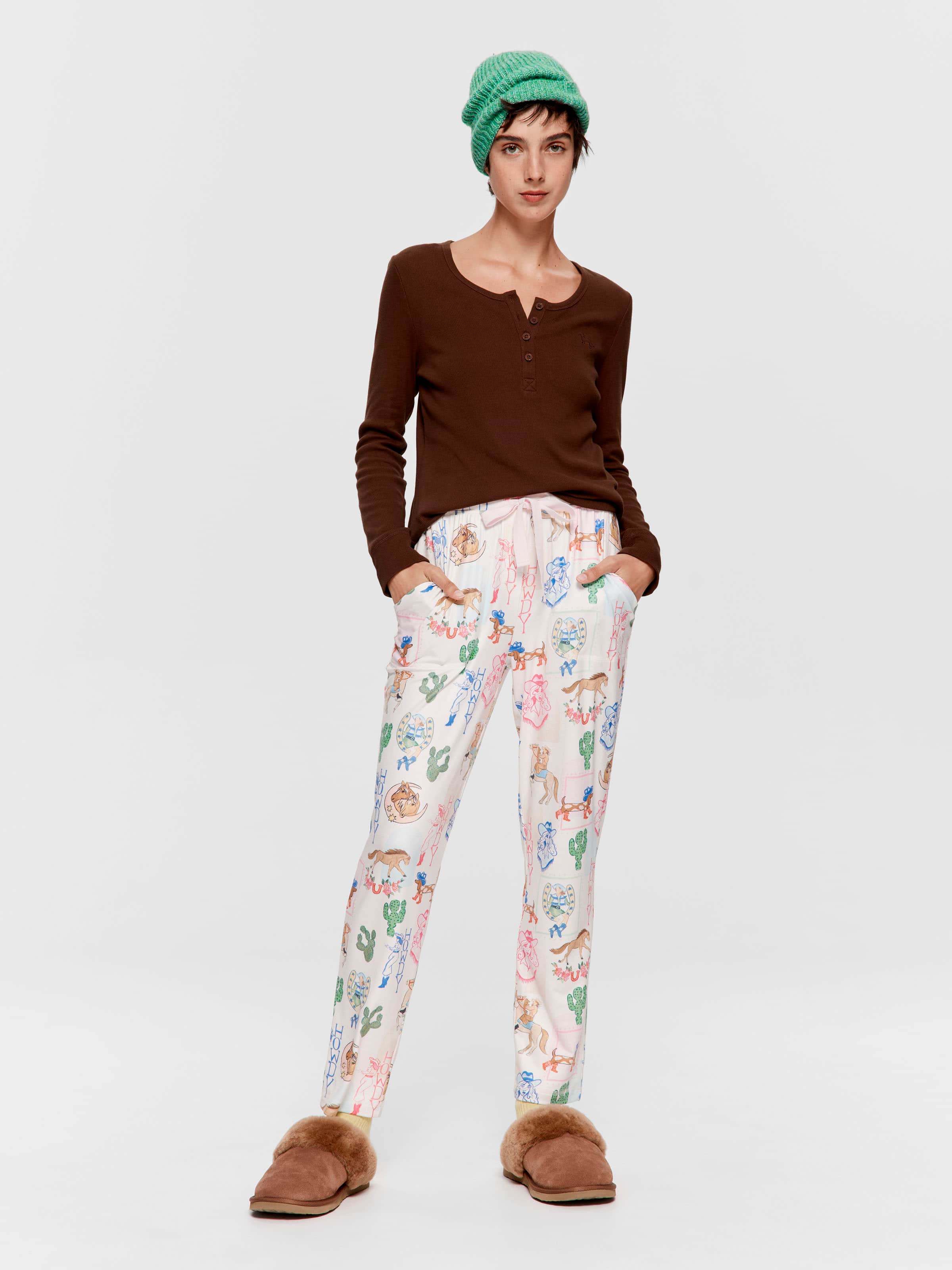 Western Plush Tapered Pj Pant
