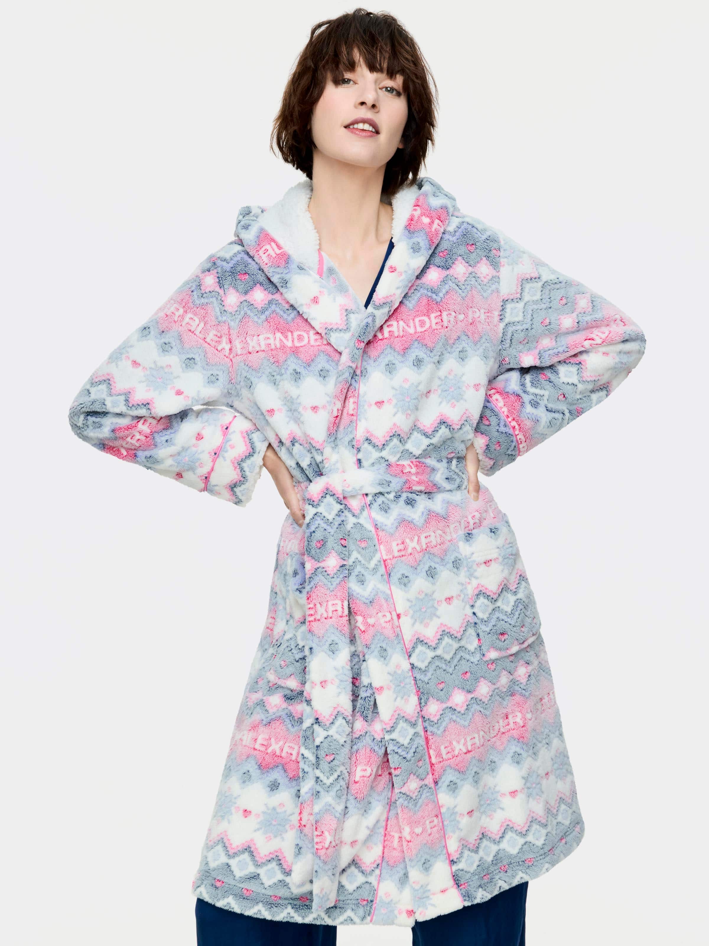 peter alexander quilted hooded gown
