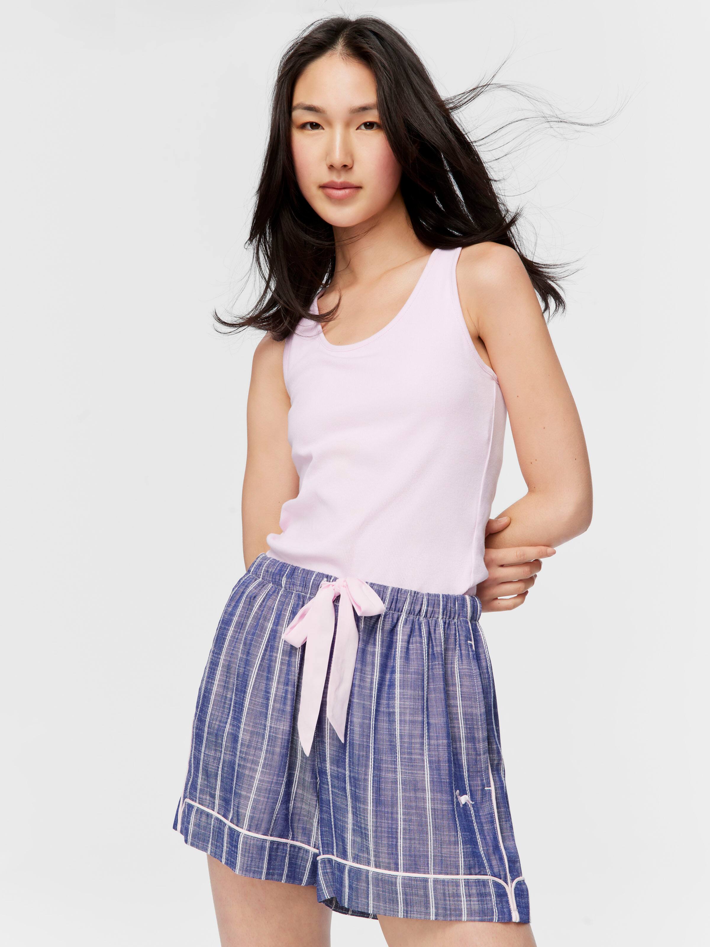 Navy Textured Mid Short