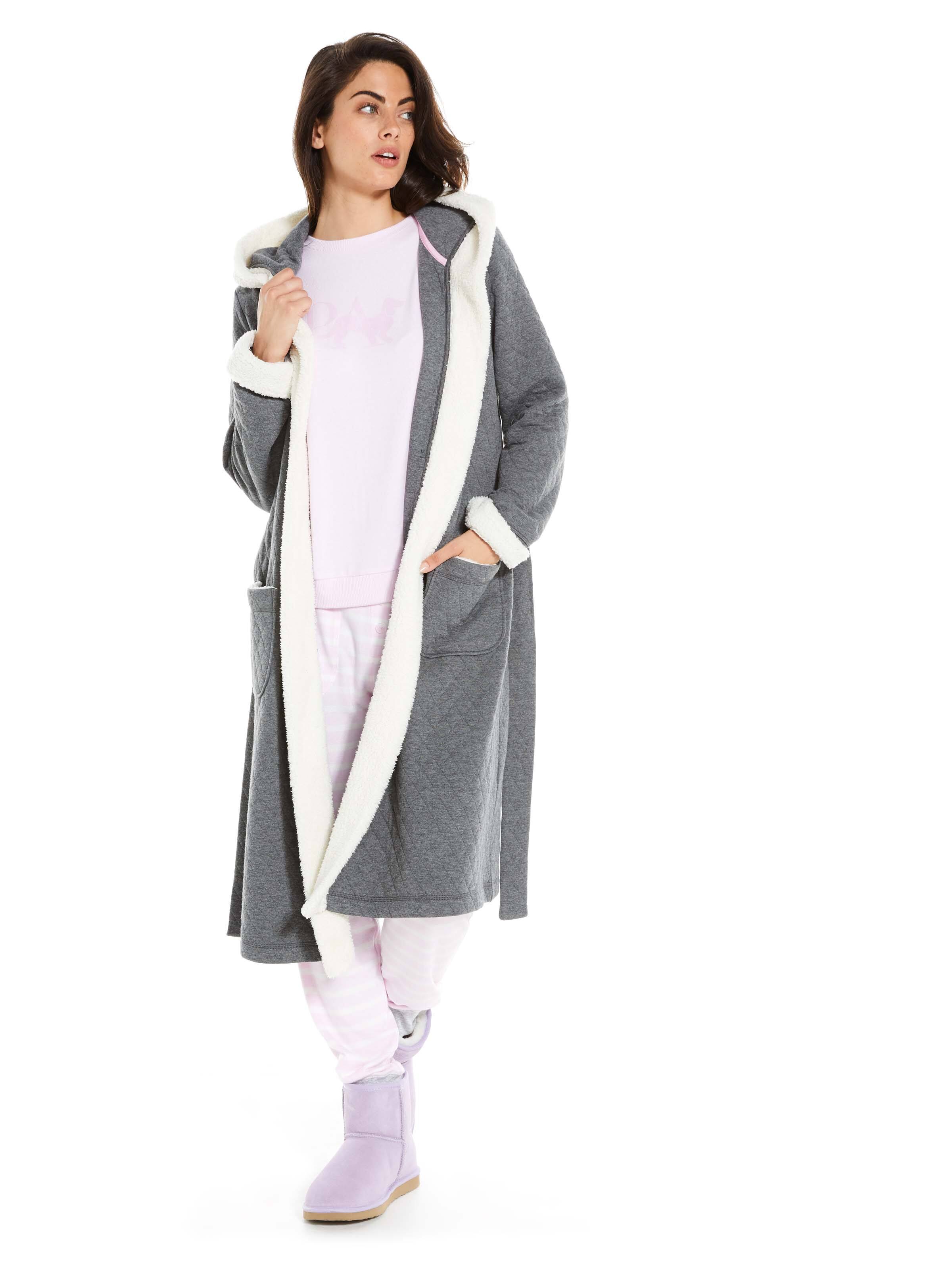 Quilted Hooded Gown