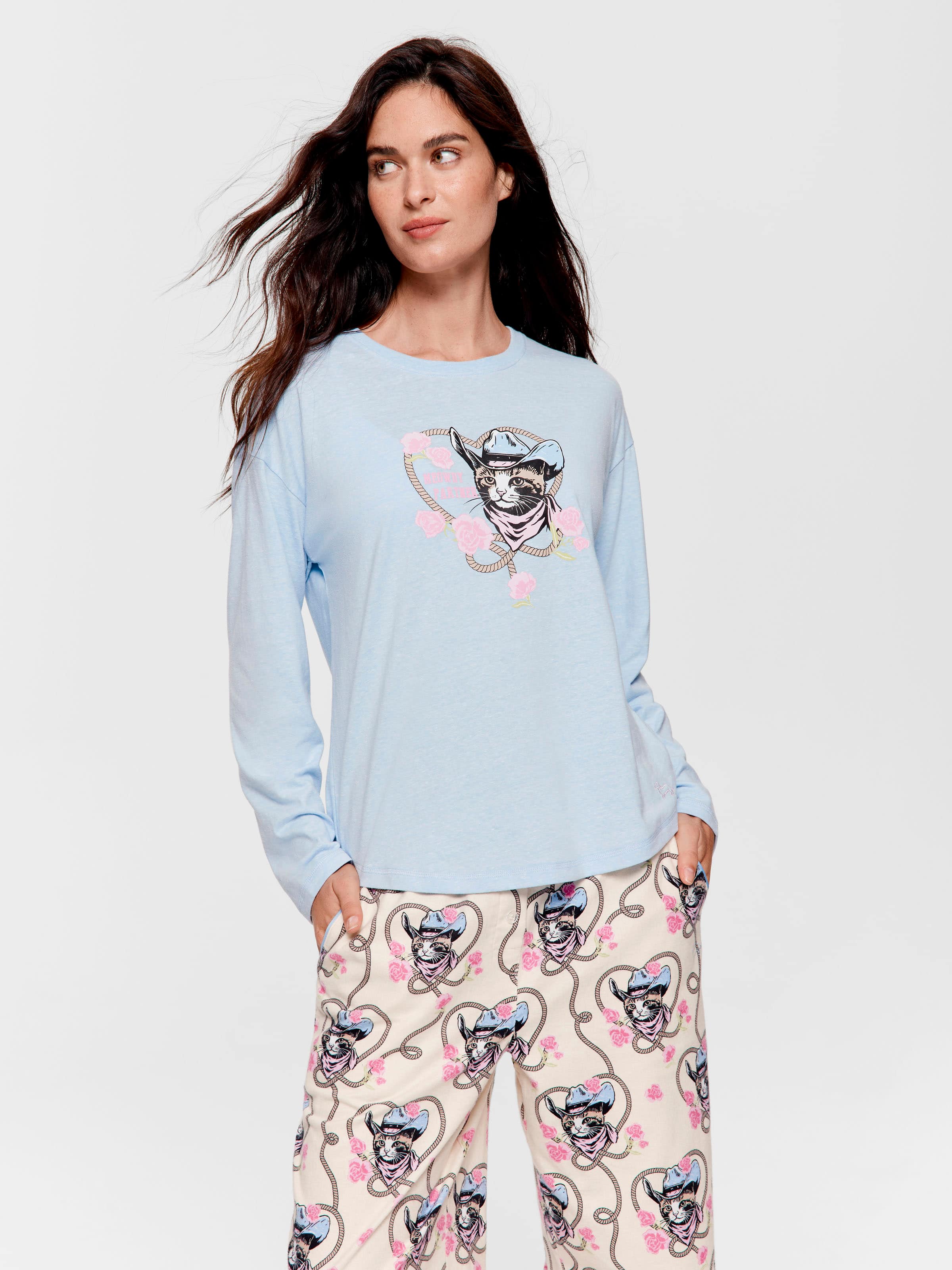 Cowboy Kitty Long Sleeve Top