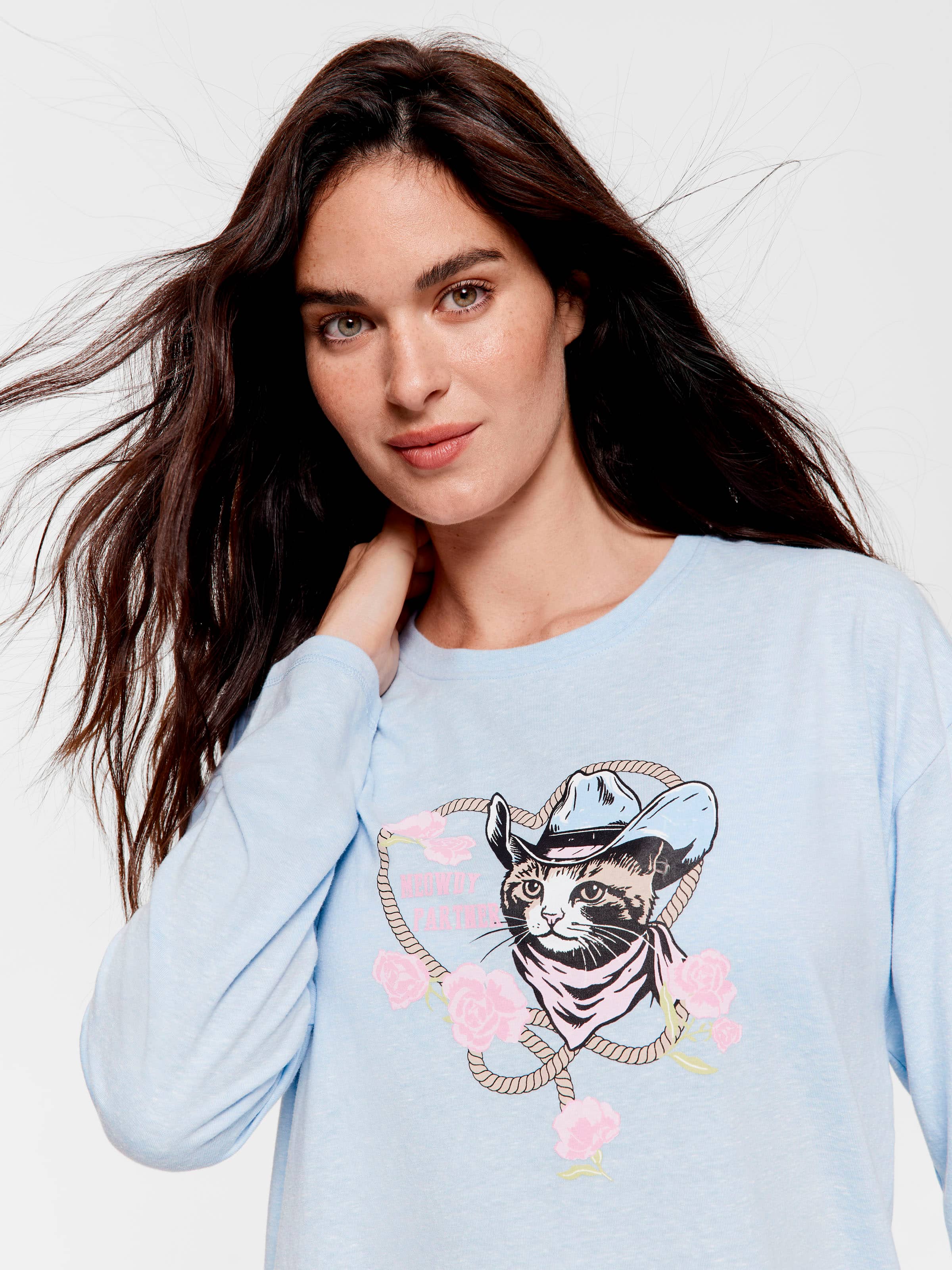 Cowboy Kitty Long Sleeve Top