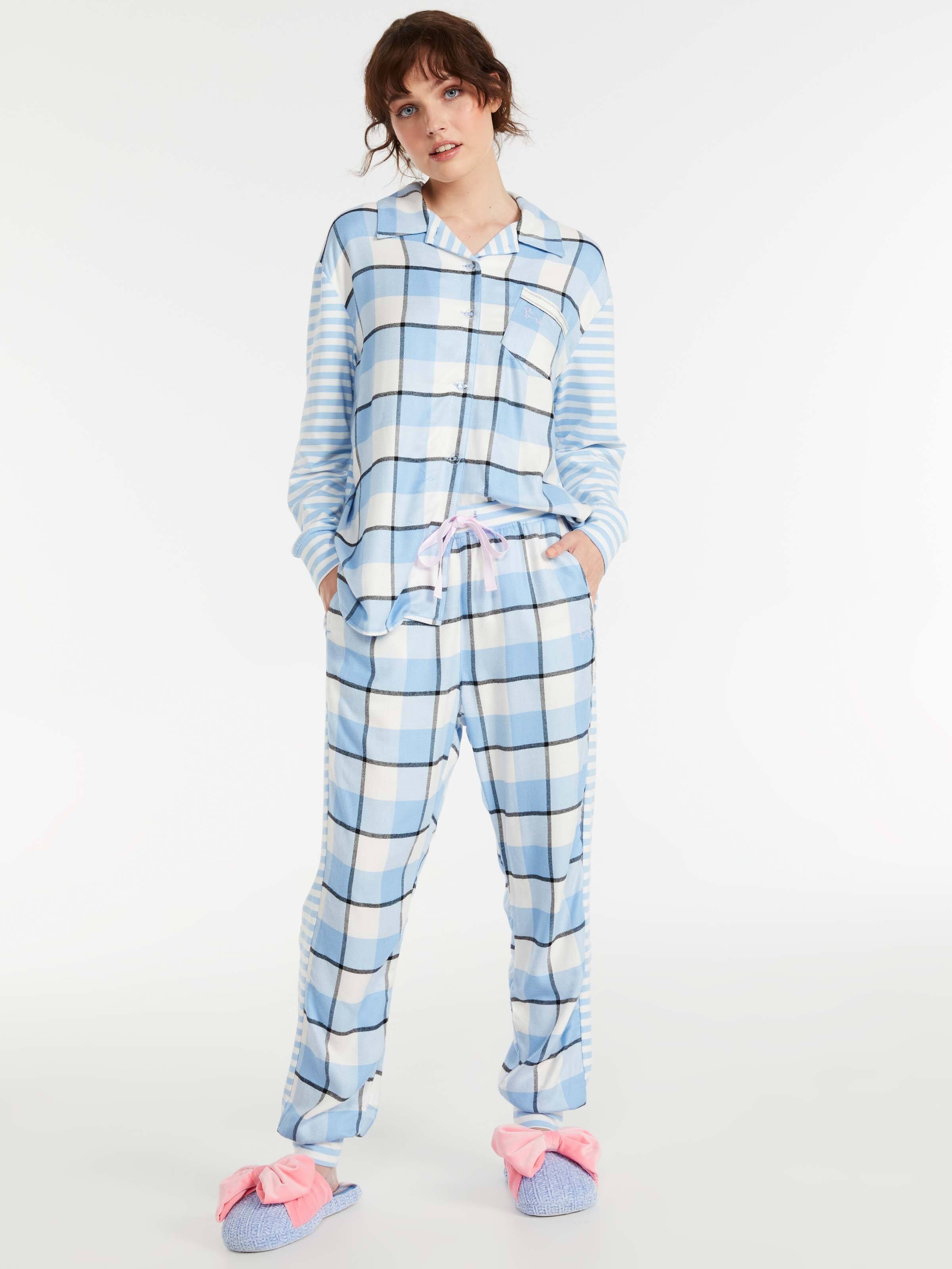 Blue Buffalo Check Flannelette Cuff Pj Pant