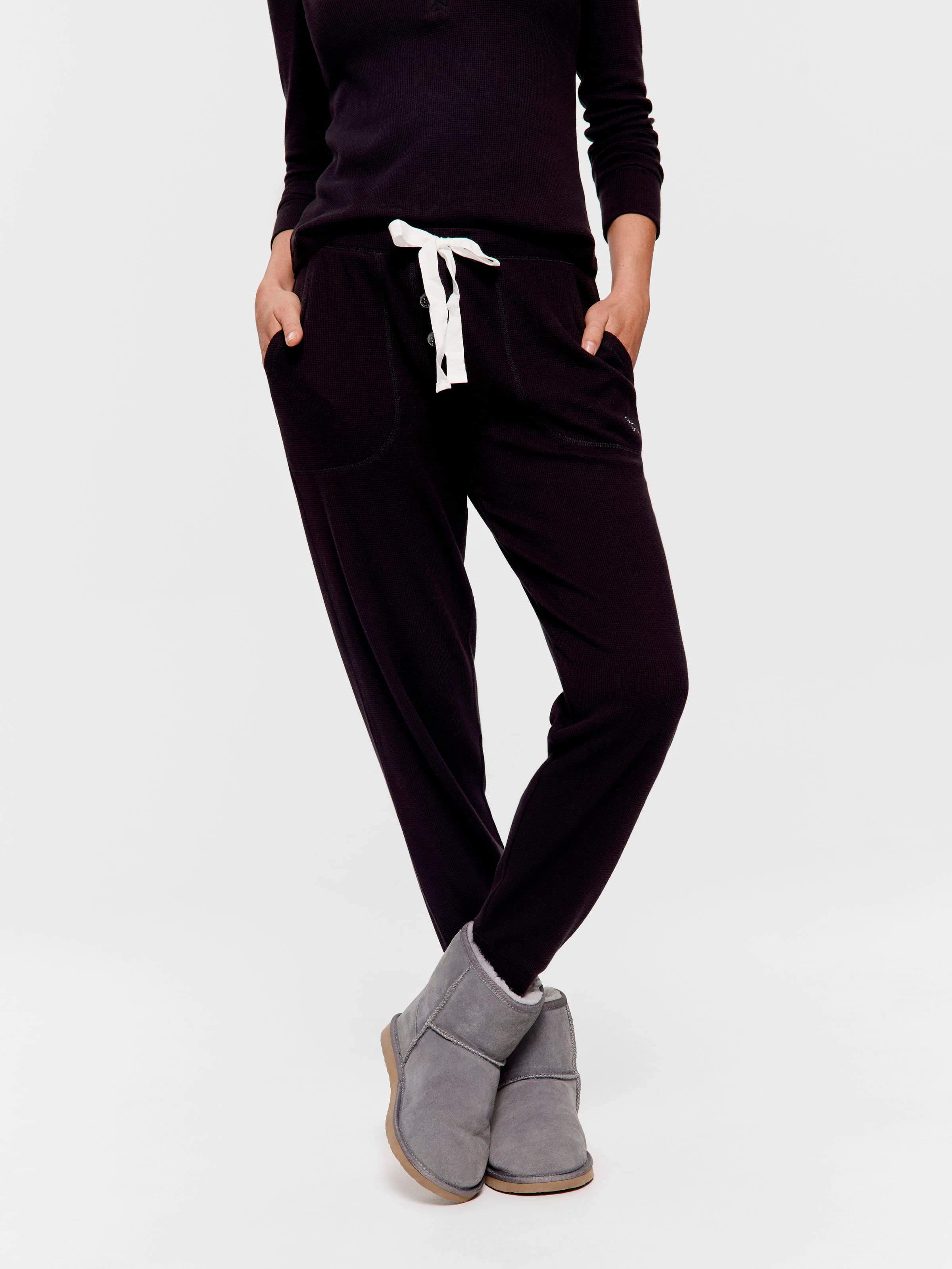 Black Waffle Easy Pj Pant