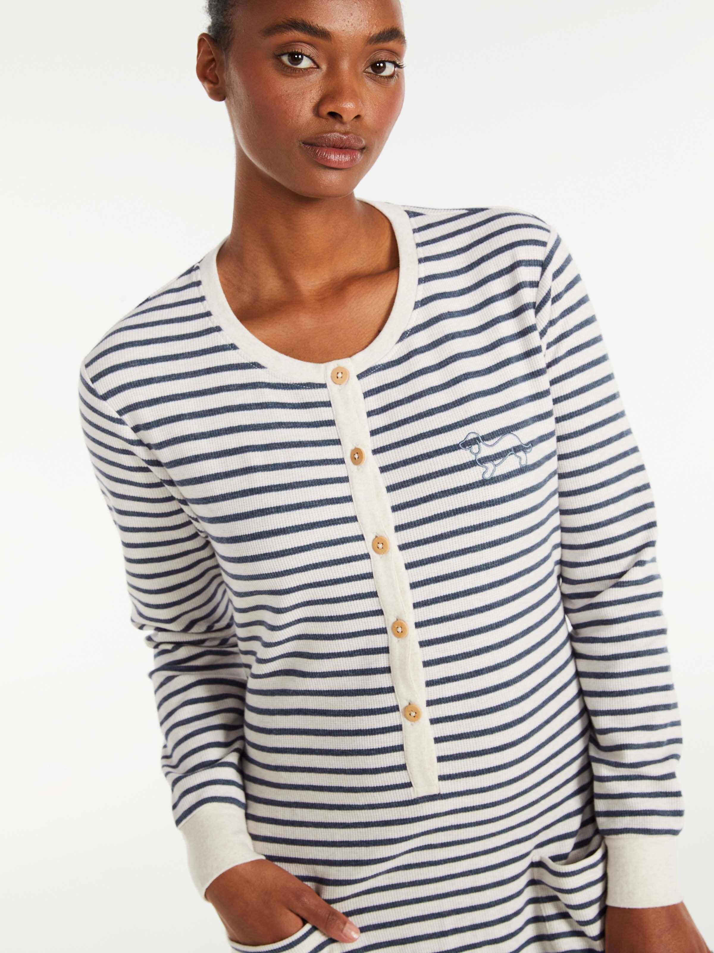 100% Organic Stripe Waffle Onesie