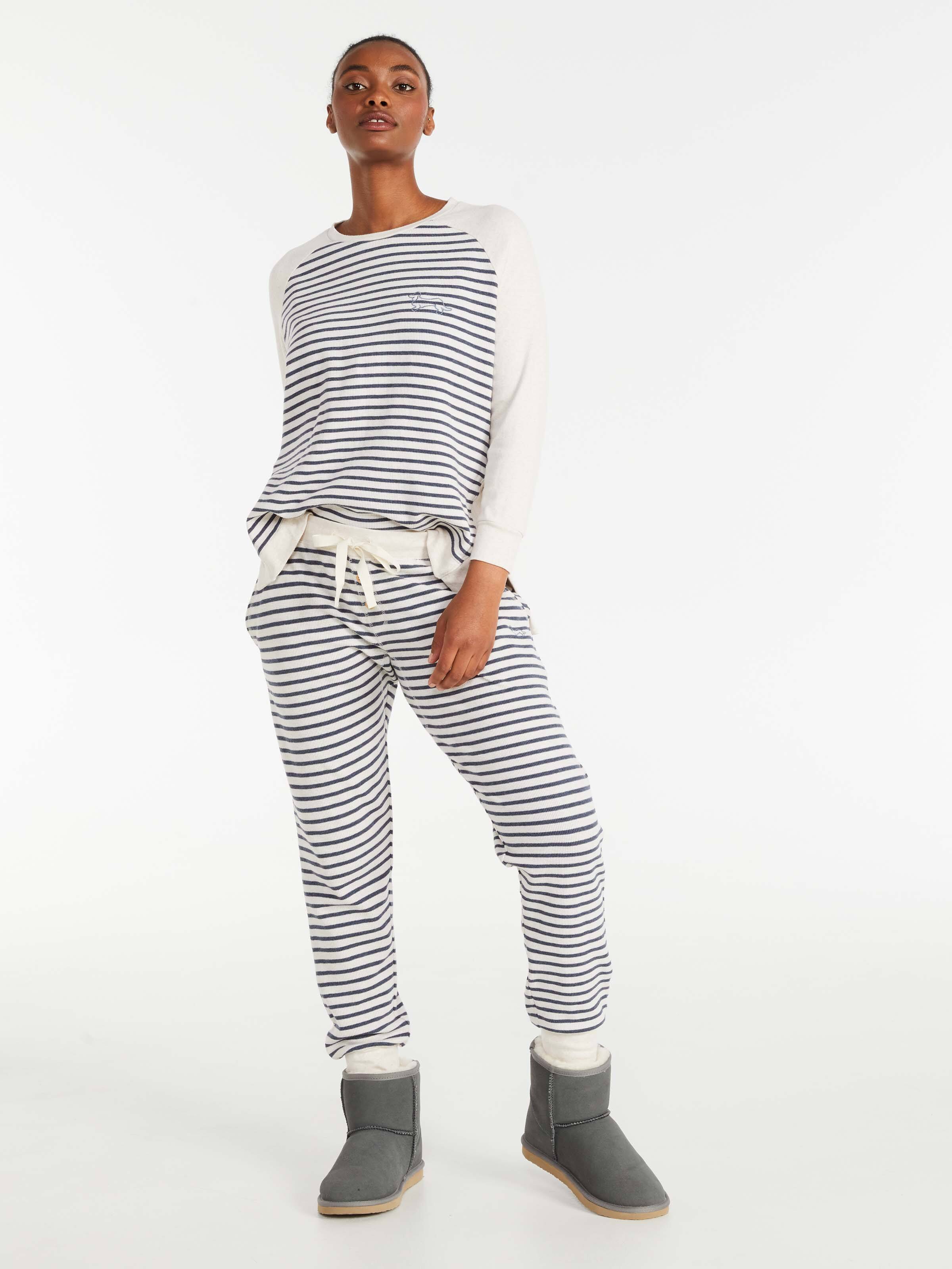 100% Organic Stripe Waffle Pj Pant