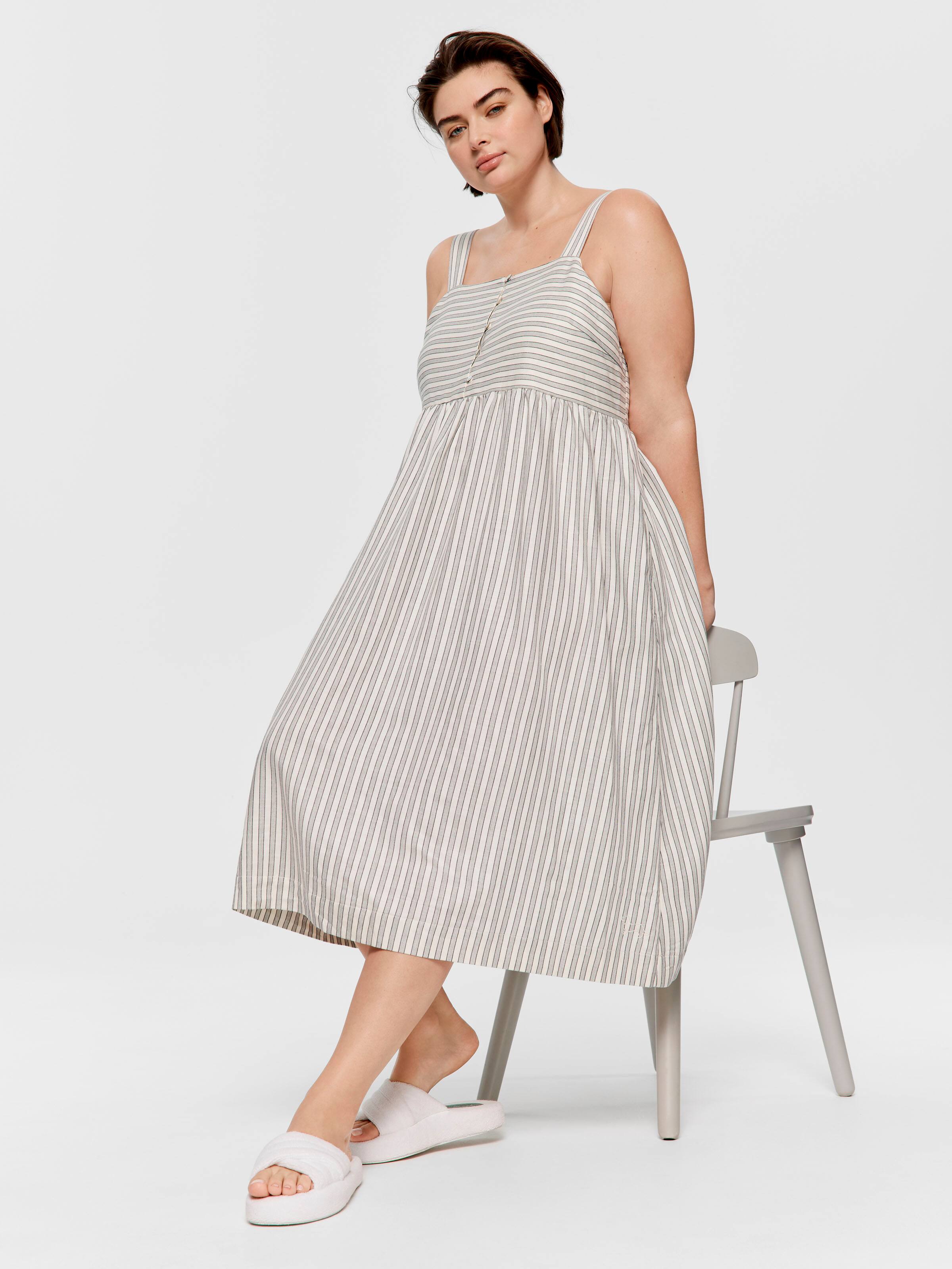 P.A. Plus Stripe Fashion Apron Nightie