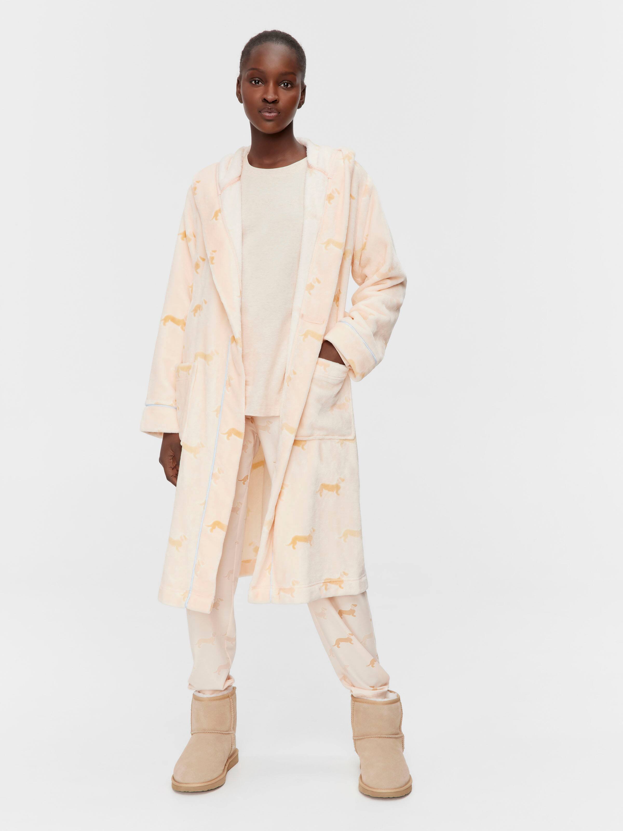 Caramel Logo Hooded Fleece Gown