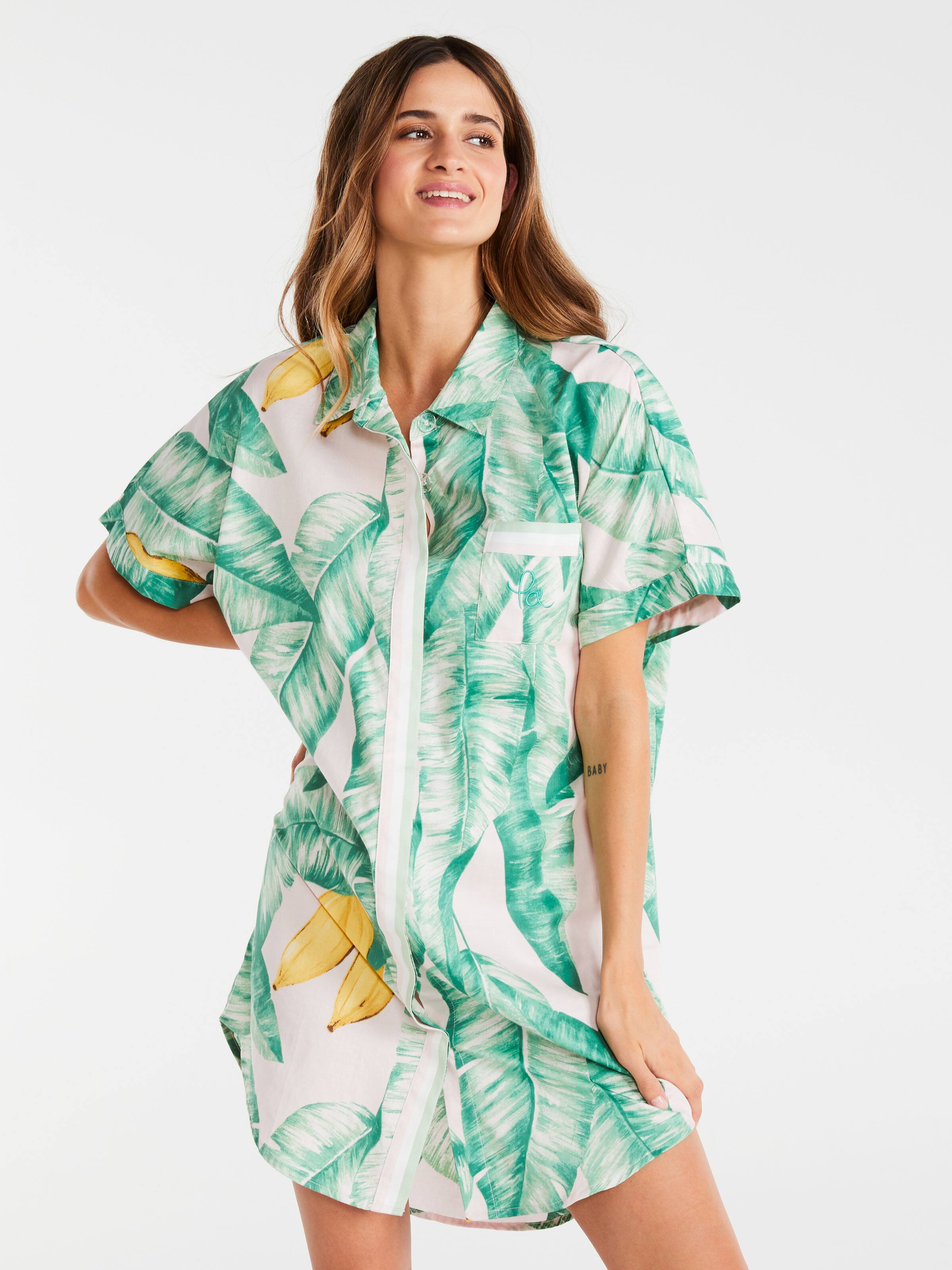 Rio Palm Print Nightshirt