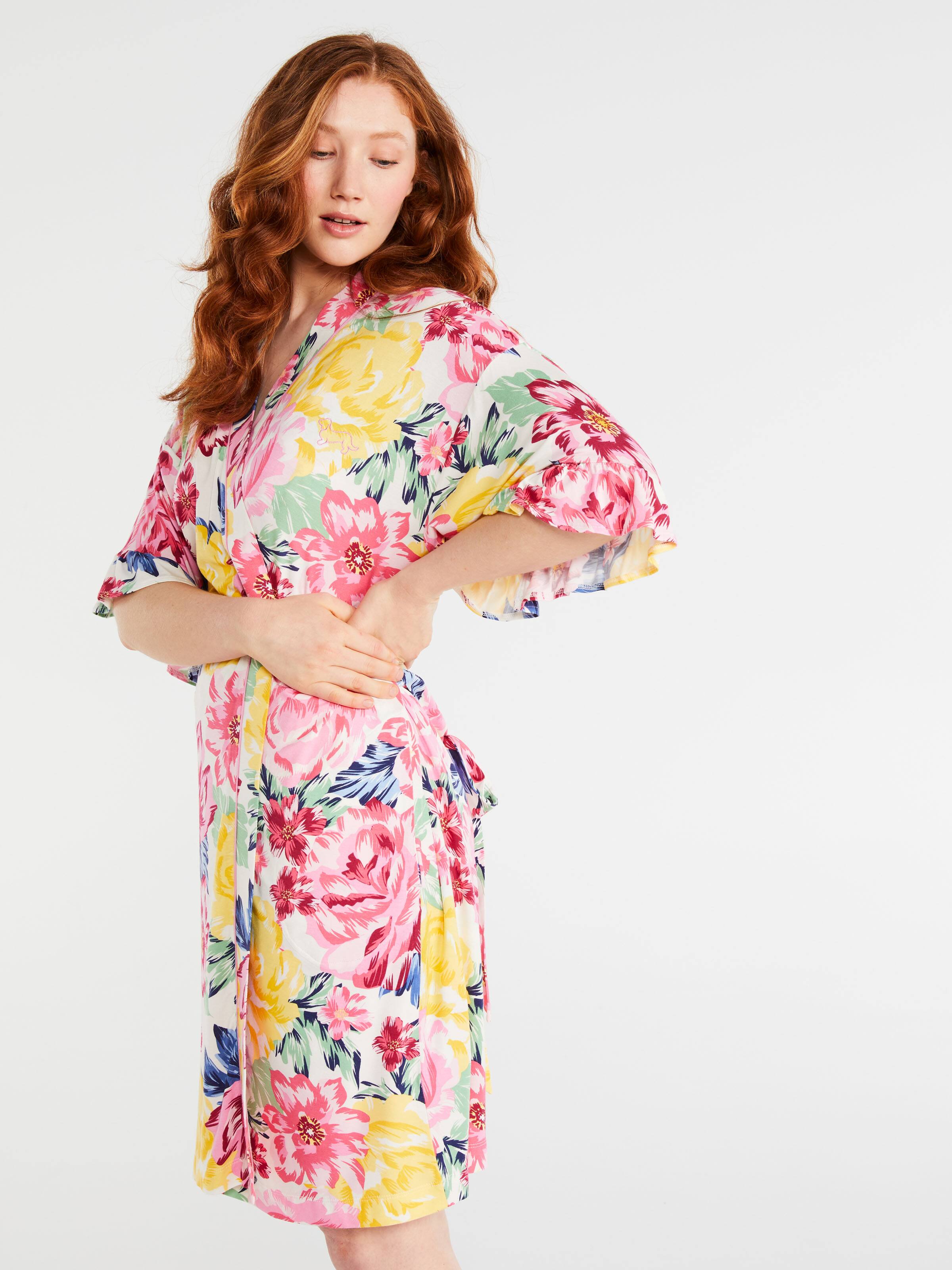 Floral Frill Trim Gown