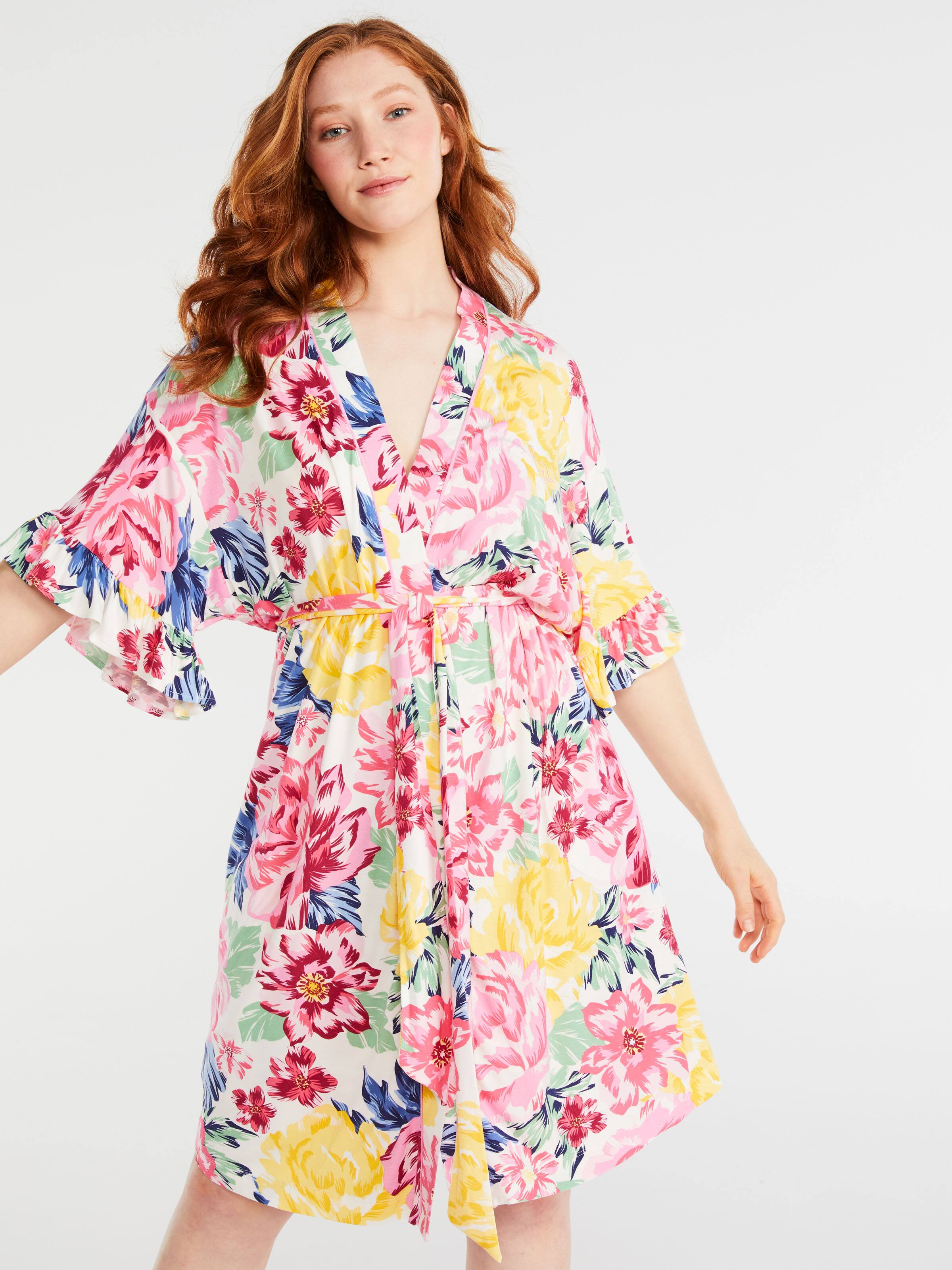 Floral Frill Trim Gown