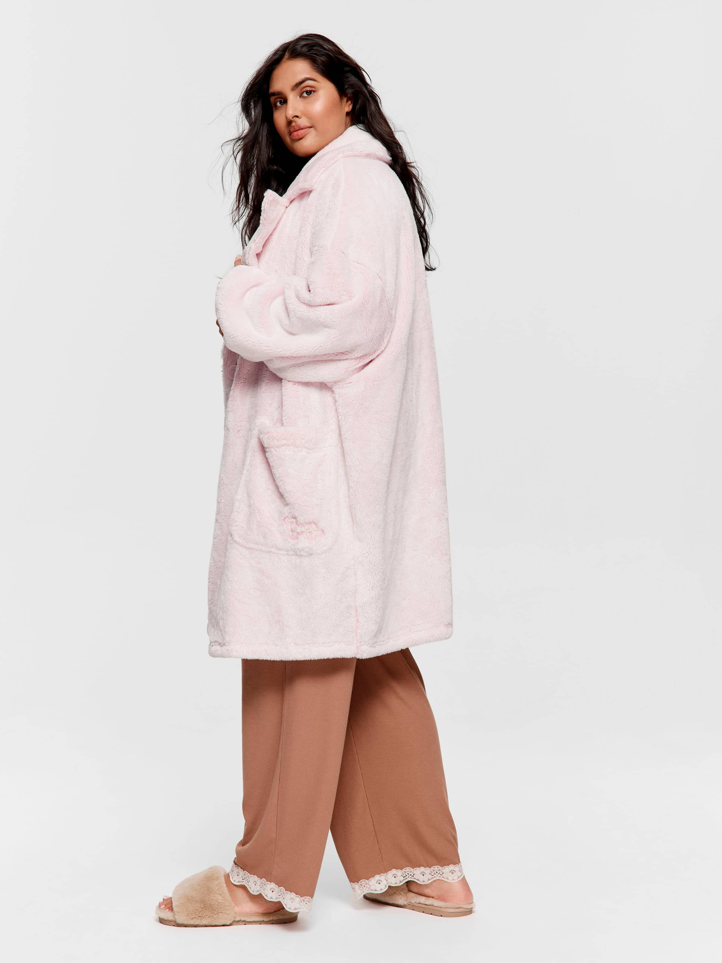 P.A. Plus Oversized Fluffy Pink Gown