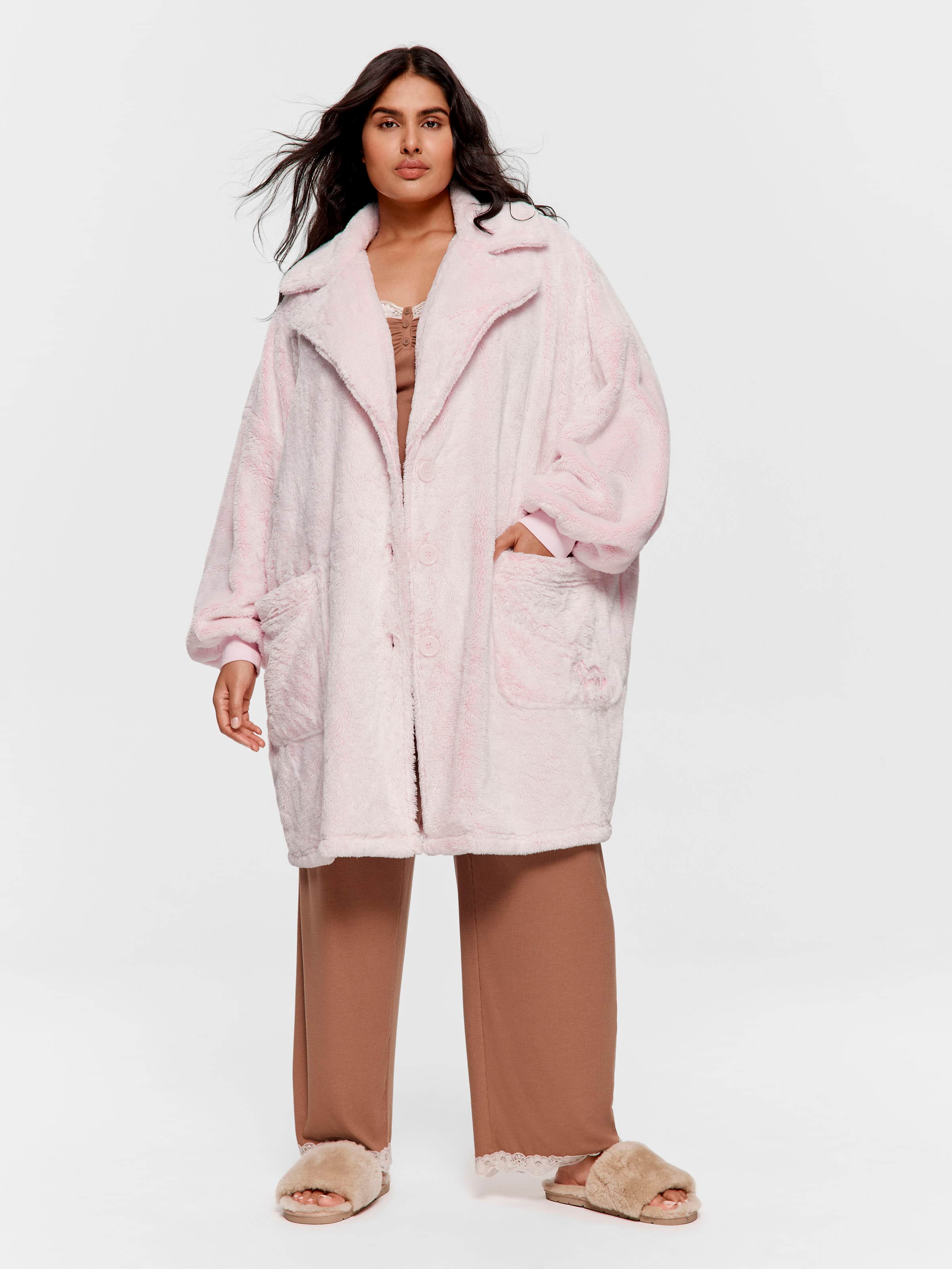 P.A. Plus Oversized Fluffy Pink Gown