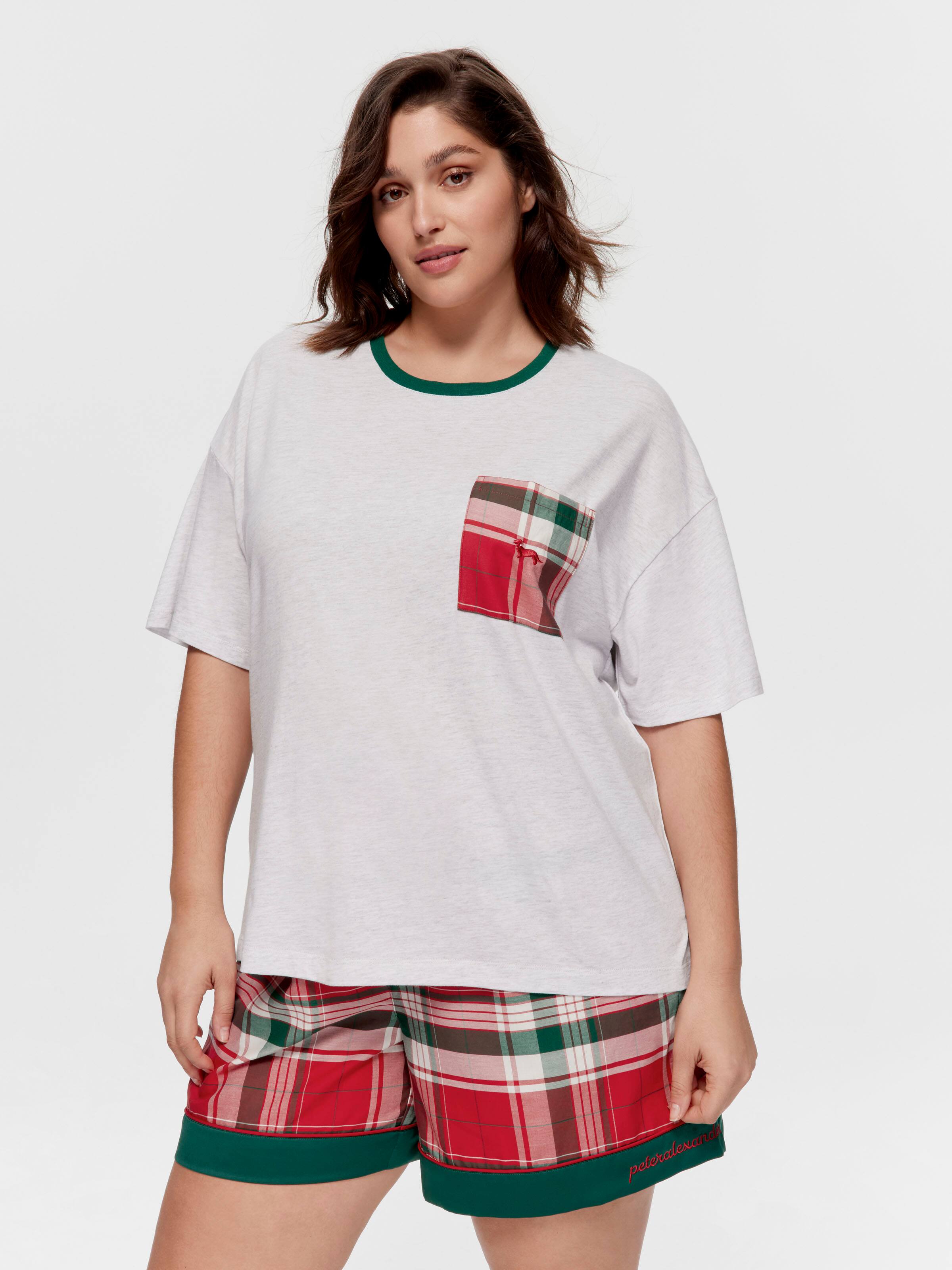 P.A. Plus Tartan Pocket Oversized Tee