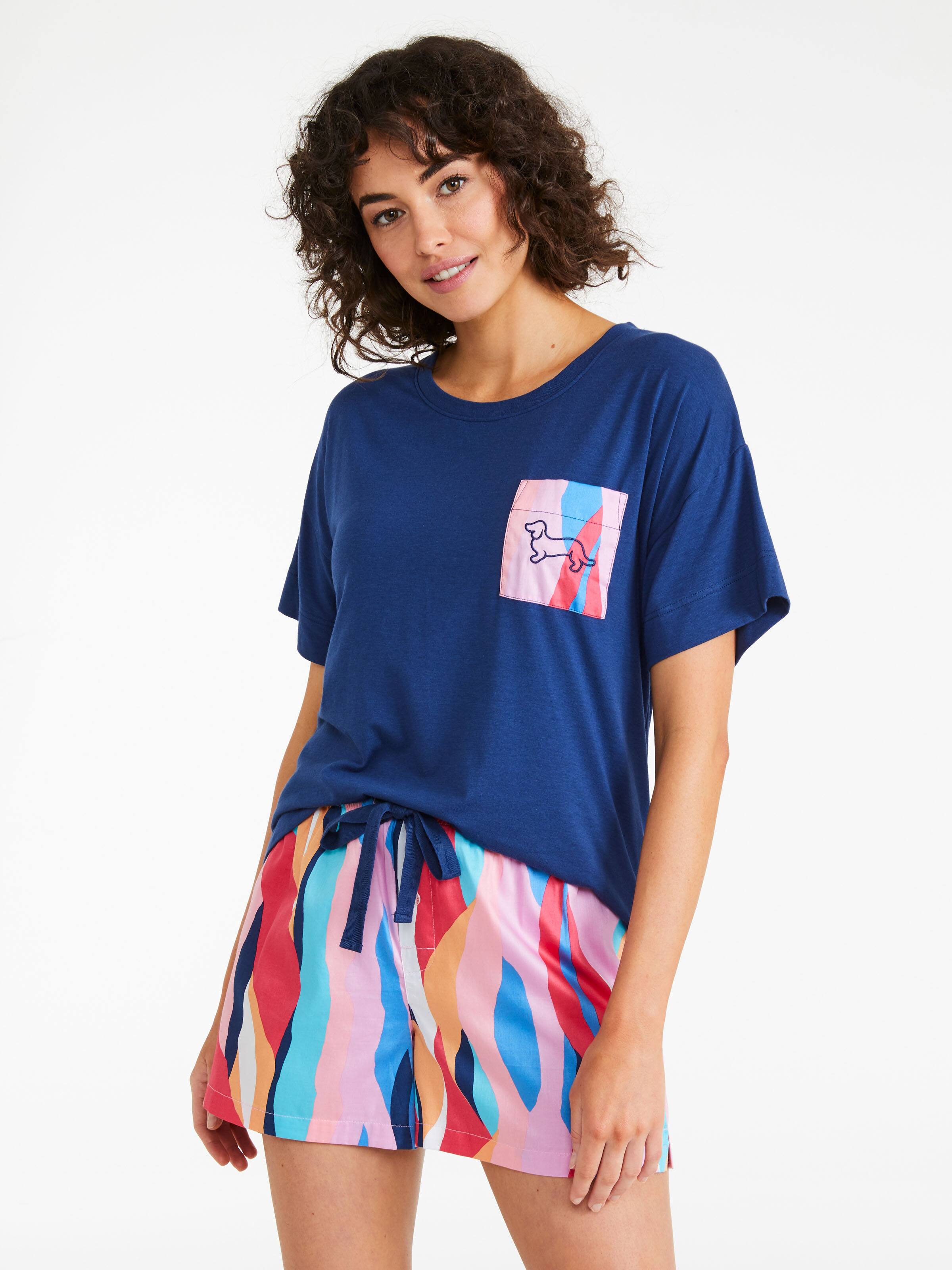 Graphic Stripe Mid Short