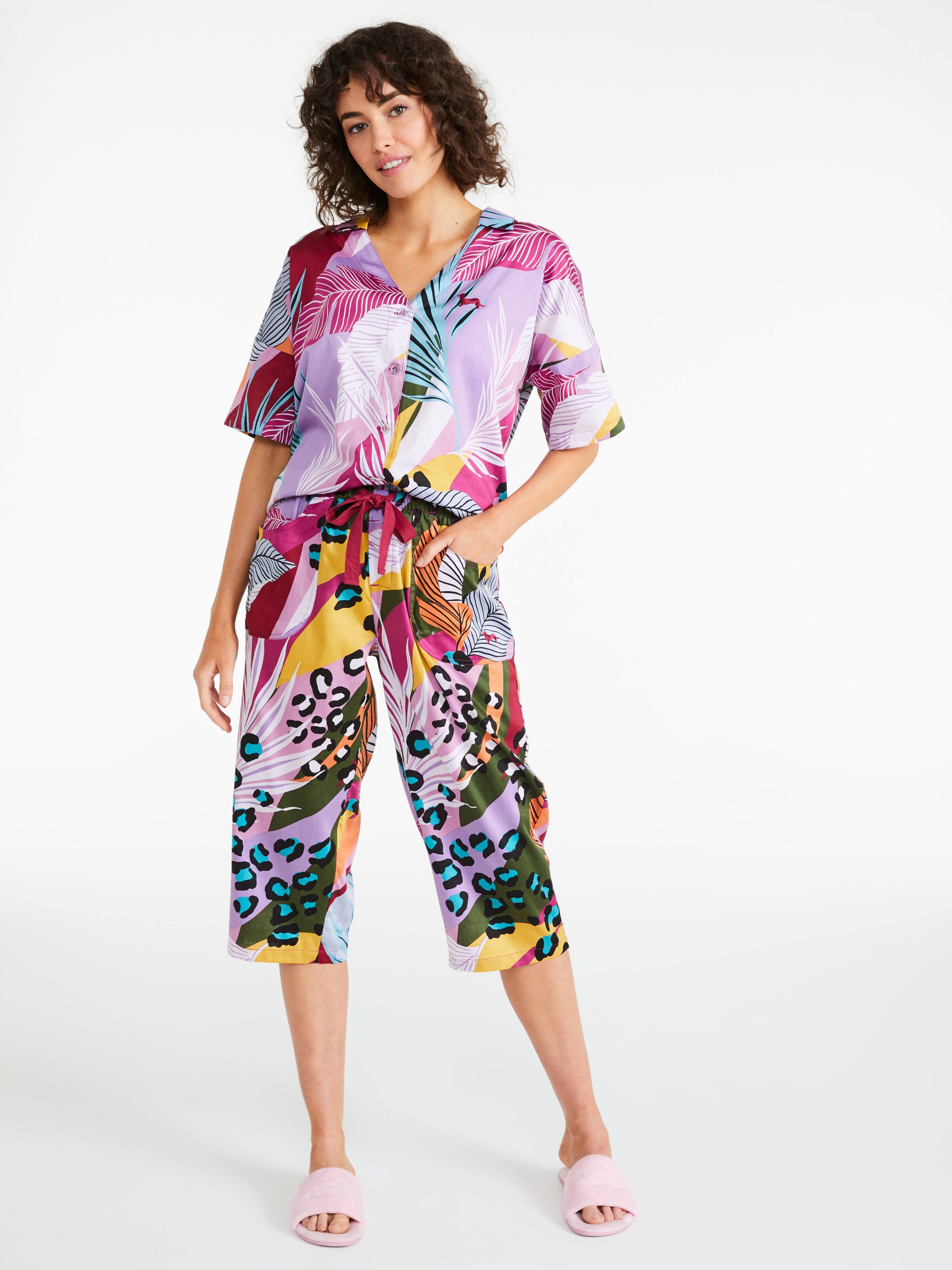 Mixed Leopard 3/4 Pj Pant