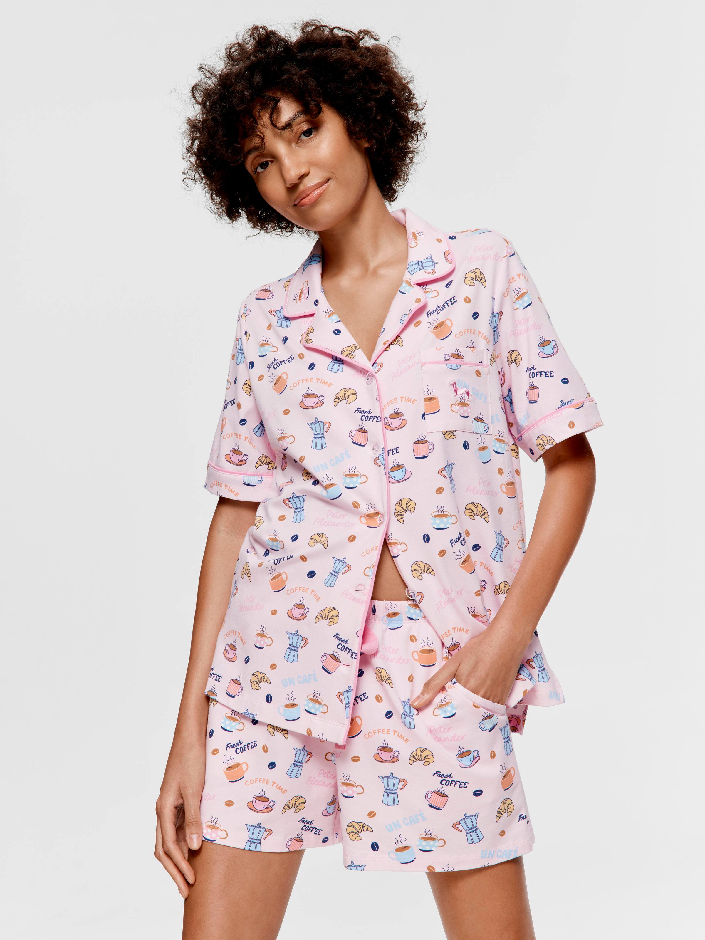Breakfast Shortie Shirt Pj Set