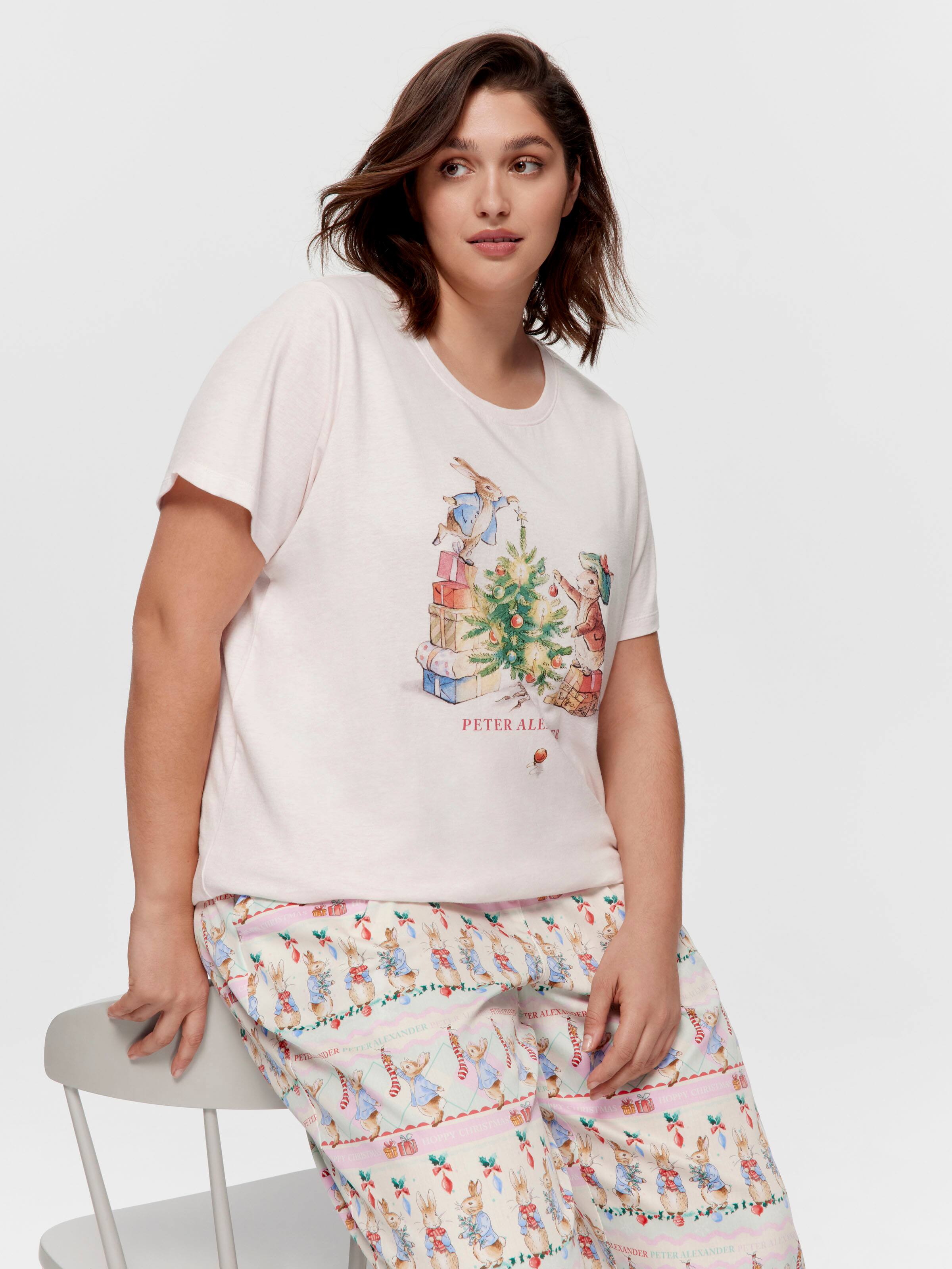 P.A. Plus Peter Rabbit Christmas 100% Cotton Boyfriend Tee