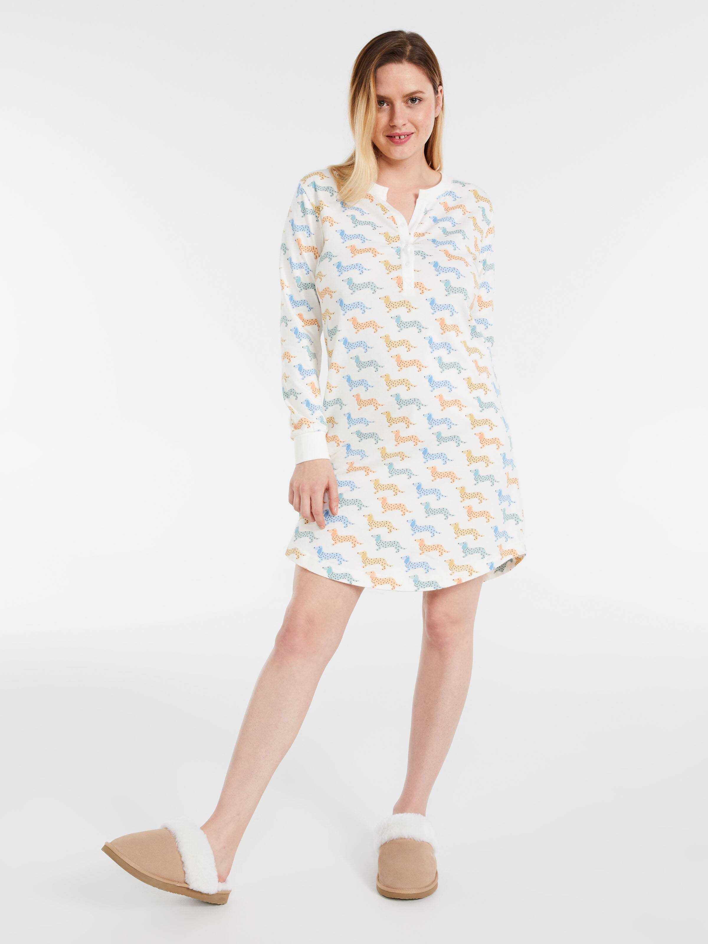 100% Organic Penny Spot Henley Nightie