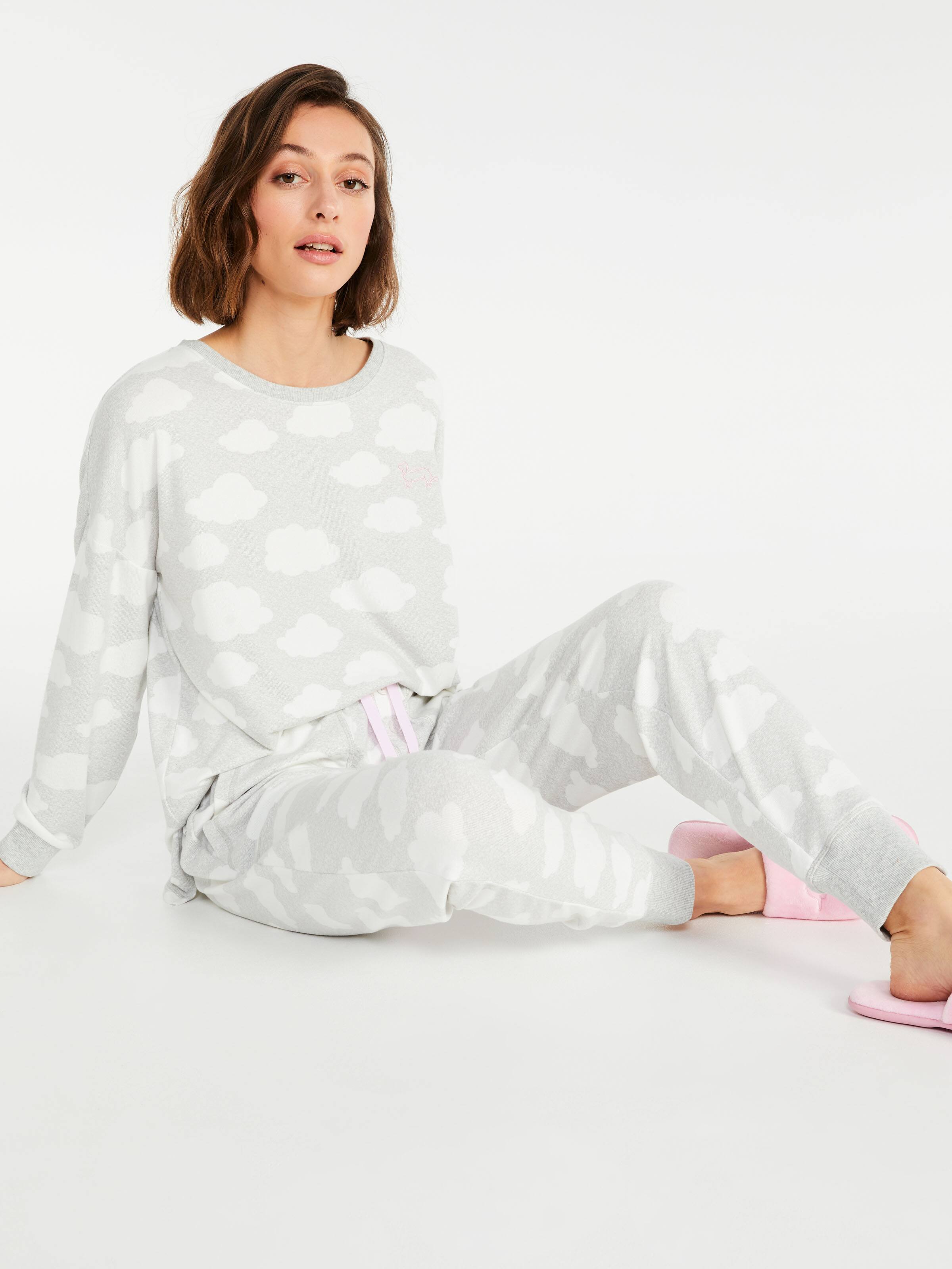 Grey Cloud Plush Pj Pant