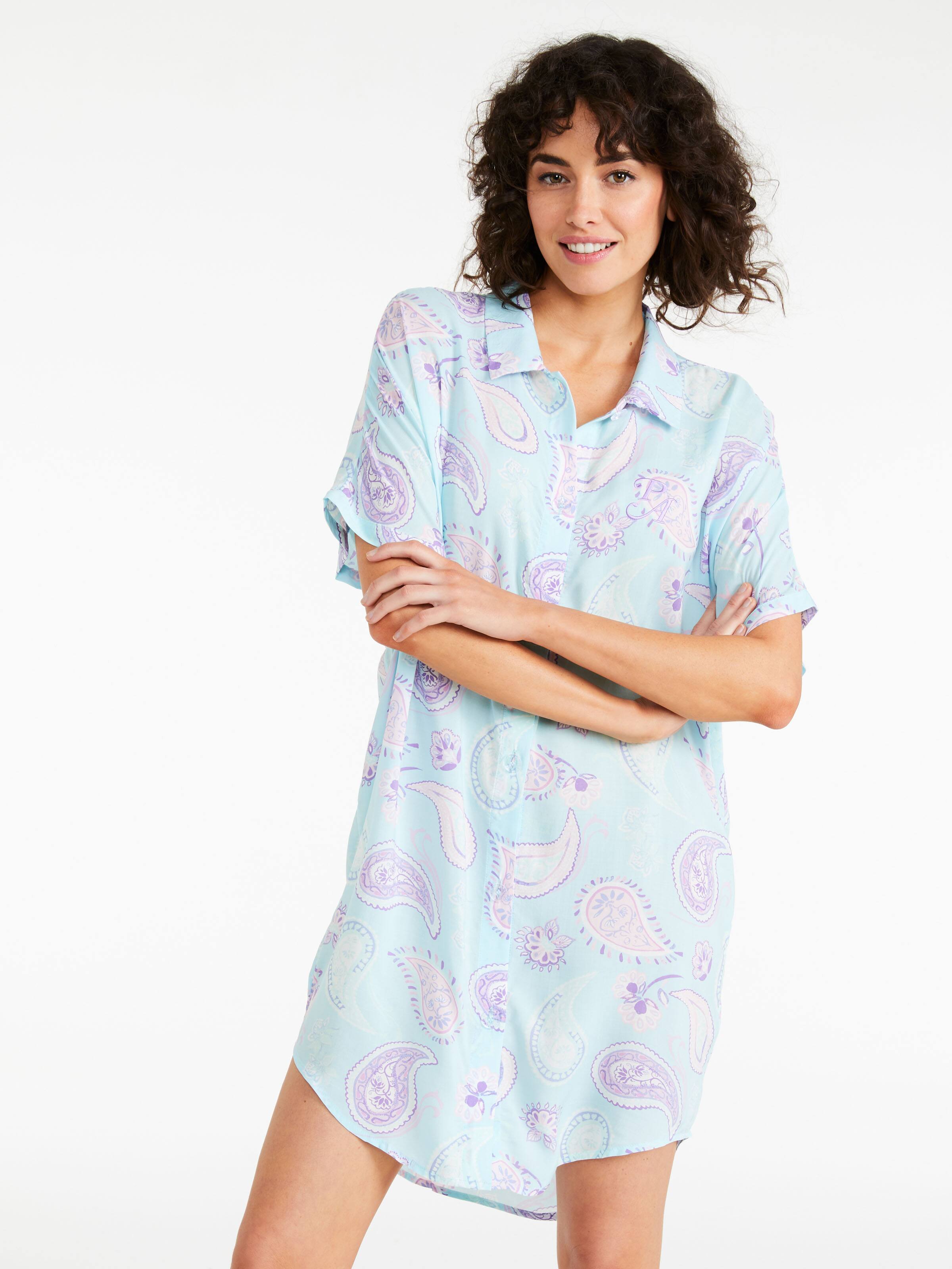 Blue Paisley Nightshirt