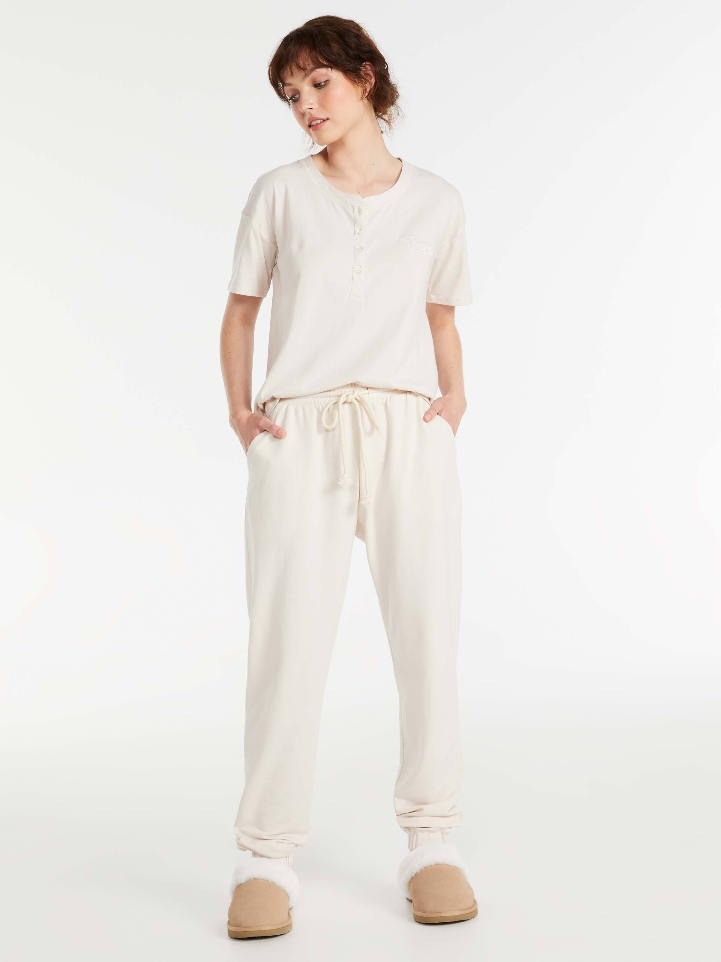 Cream Comfy Long Pj Pant