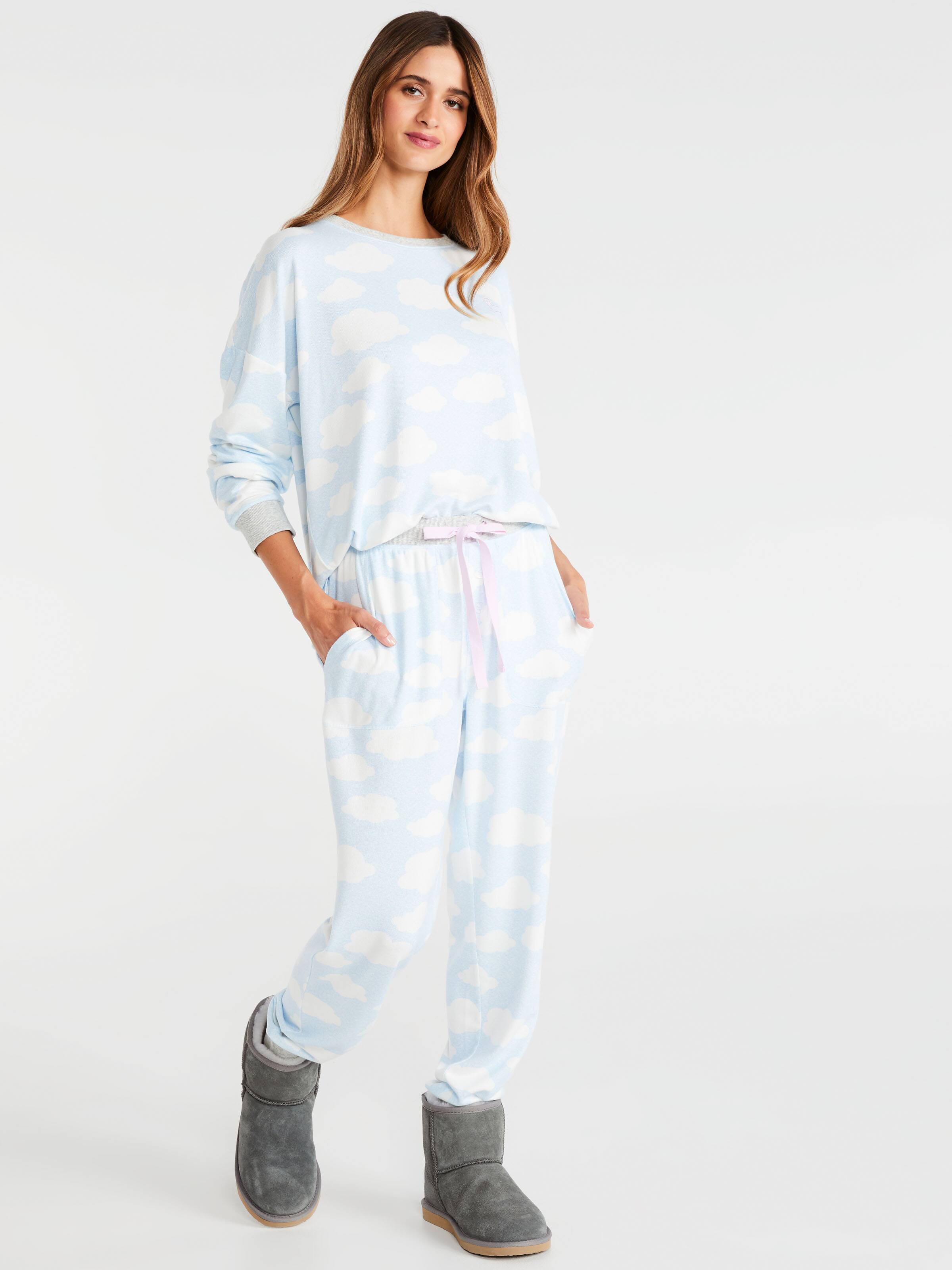 Blue Cloud Plush Pj Pant