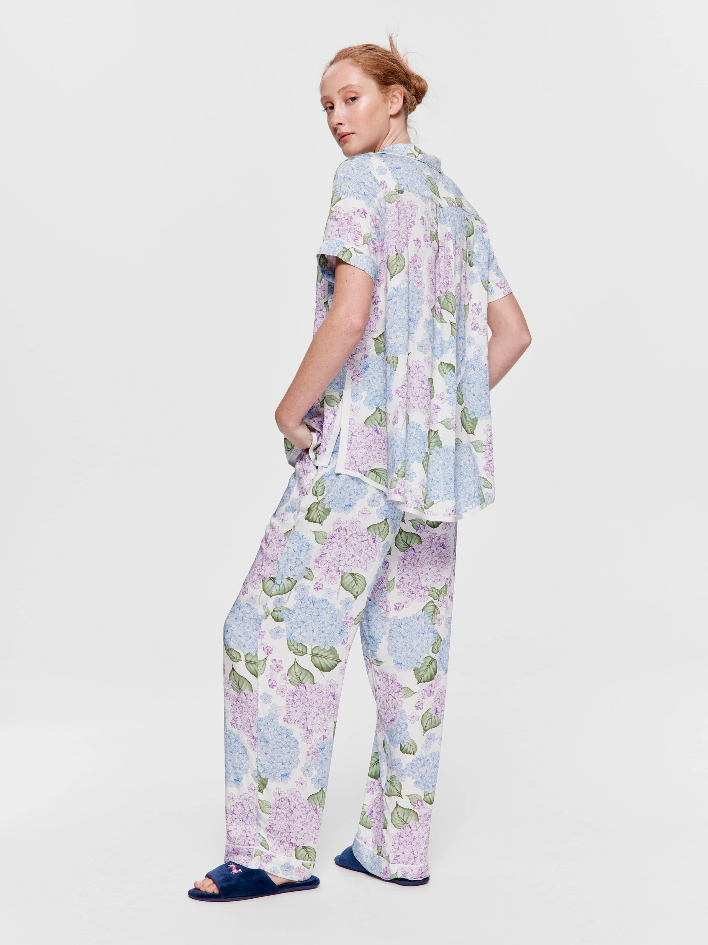 Hydrangea Short Sleeve & Pant Pj Set