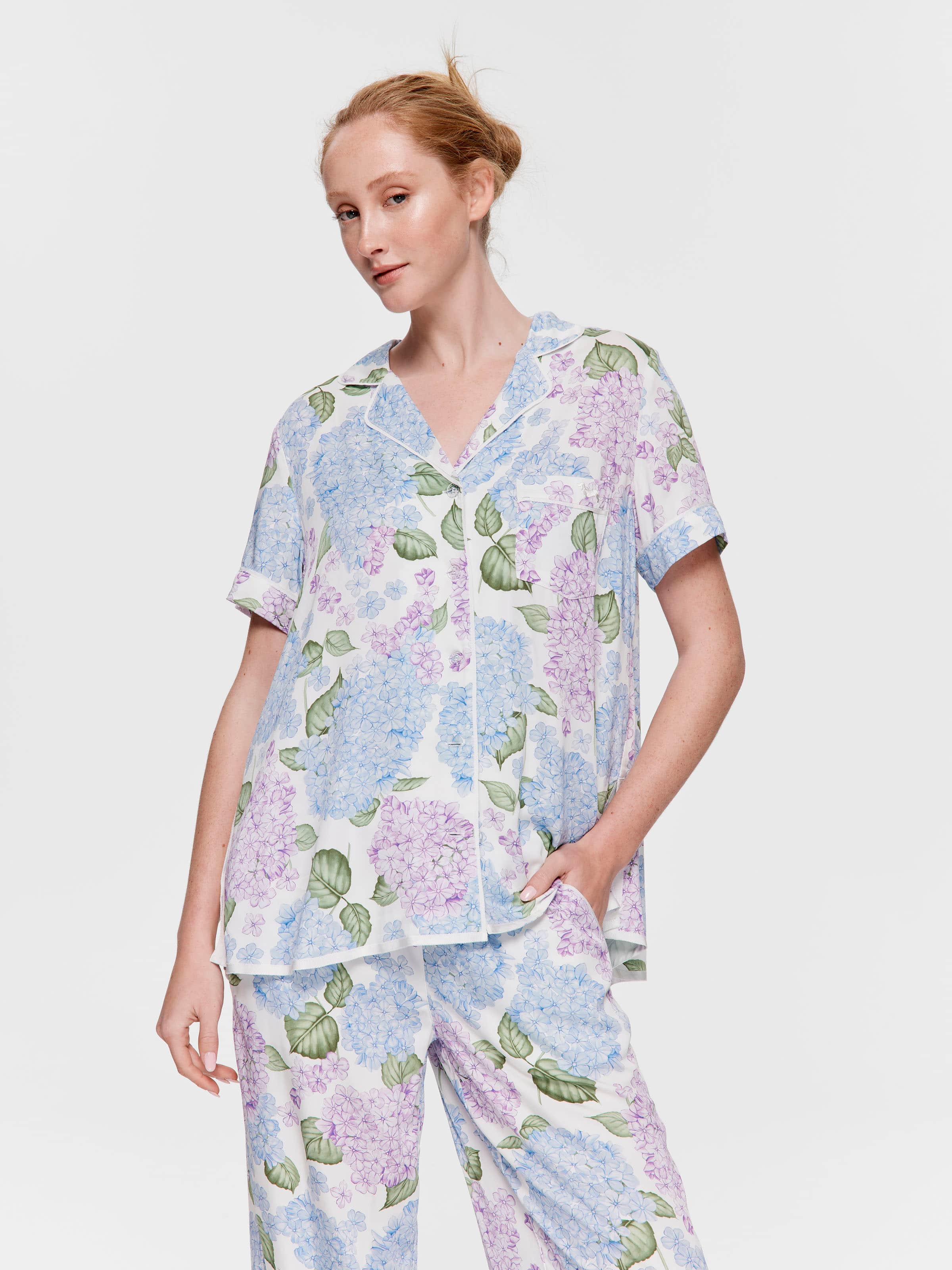 Hydrangea Short Sleeve & Pant Pj Set