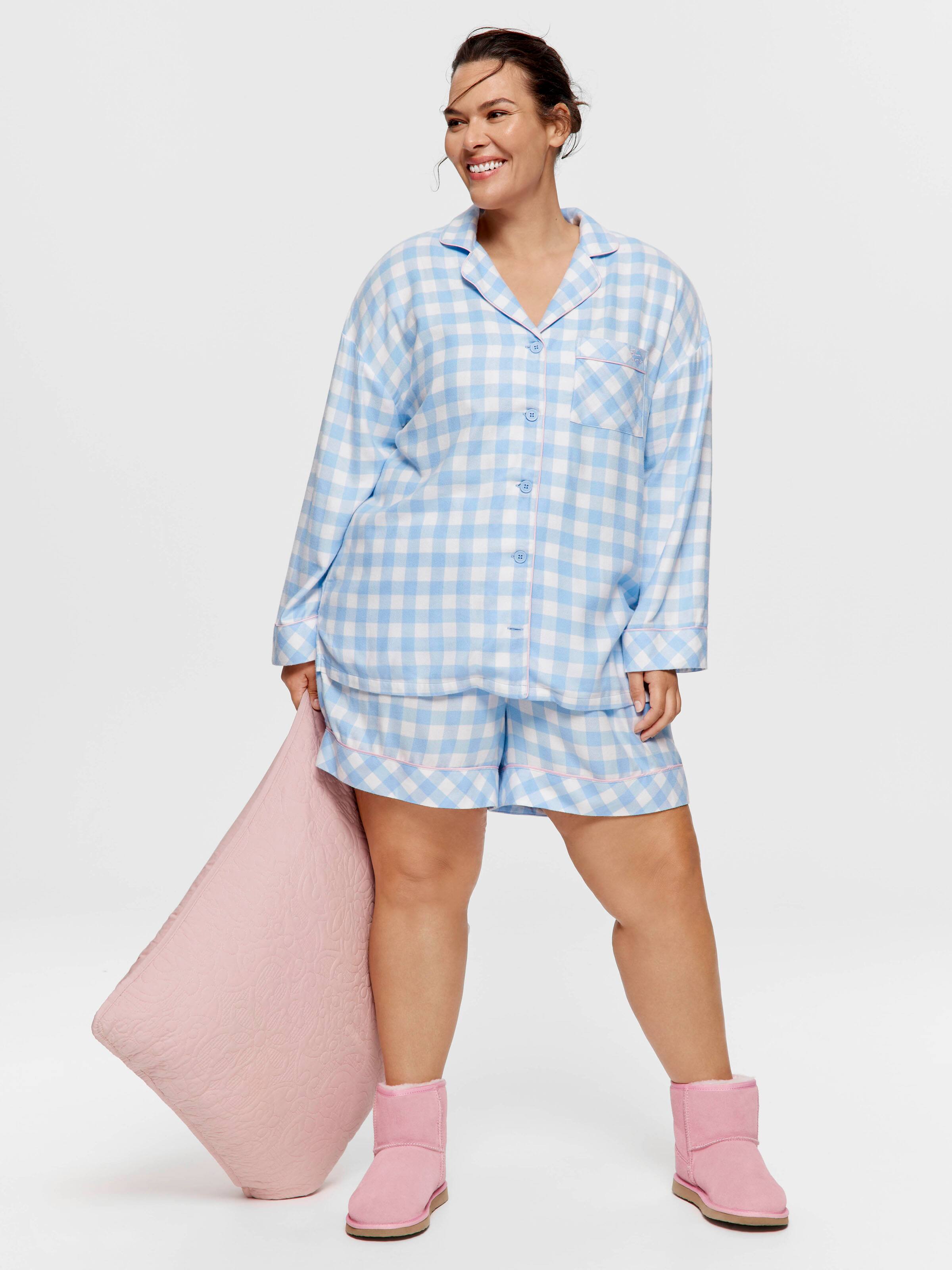 P.A. Plus Blue Gingham Flannelette Shirt